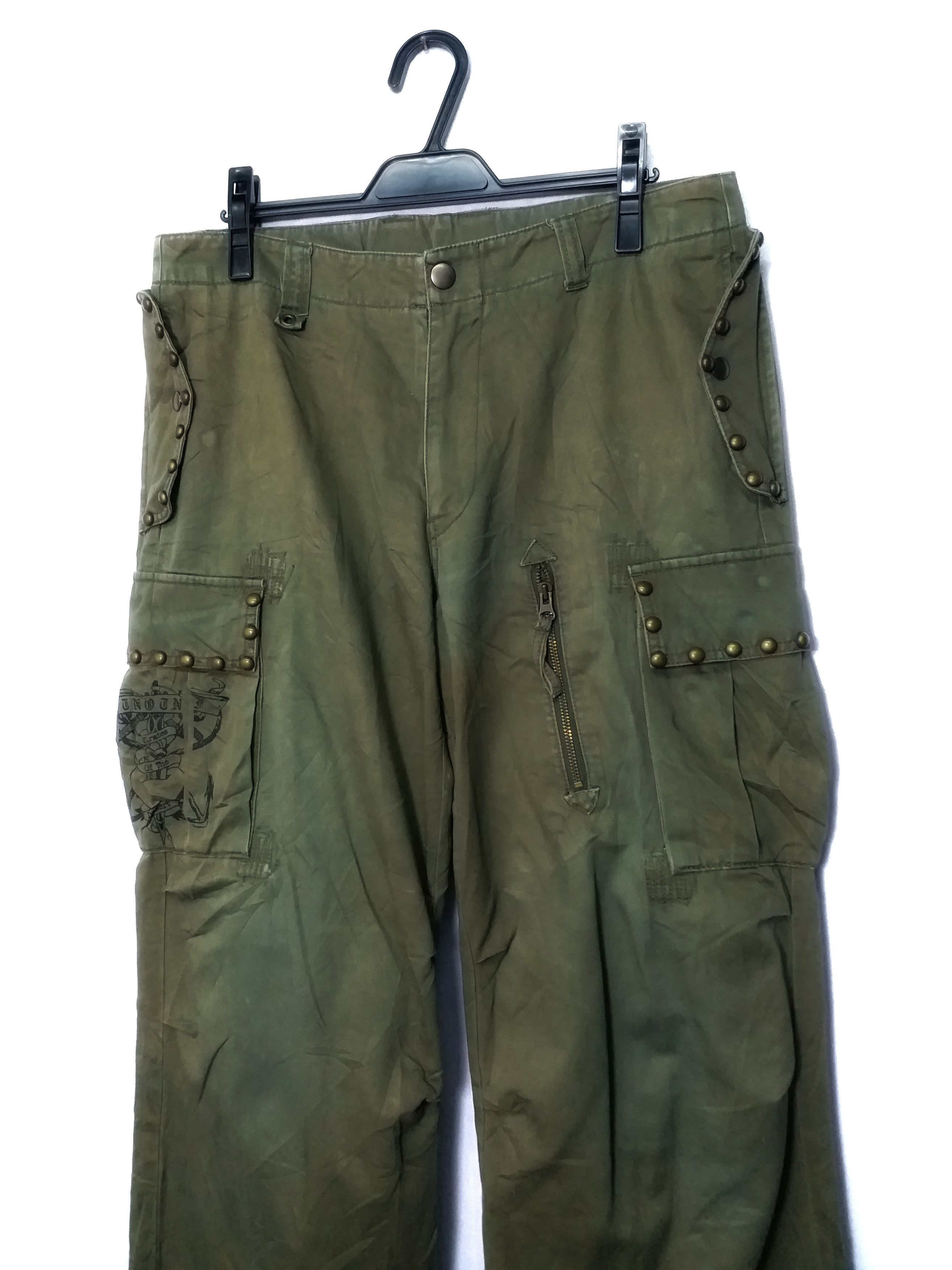 Japanese Brand 🚀 Loose Baggy NY Streetwear Wide Legs Cargo Pant Size US 34 / EU 50 - 2 Thumbnail
