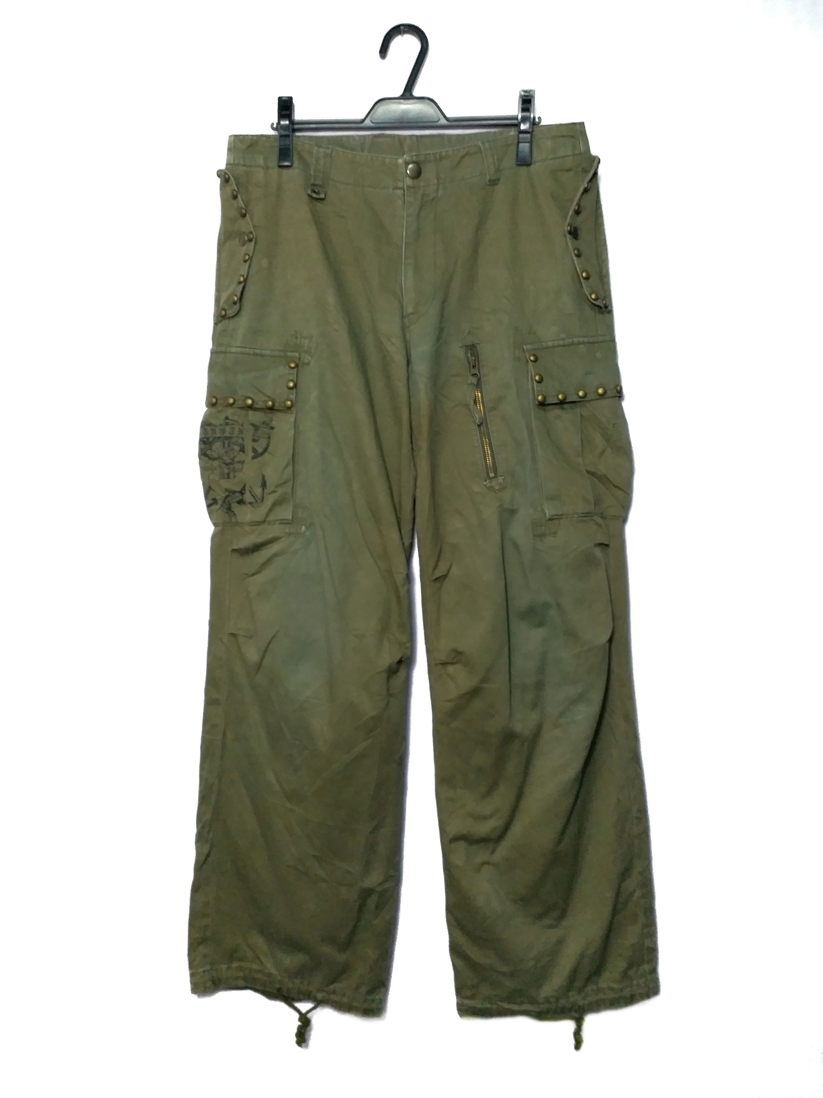 Japanese Brand 🚀 Loose Baggy NY Streetwear Wide Legs Cargo Pant Size US 34 / EU 50 - 1 Thumbnail