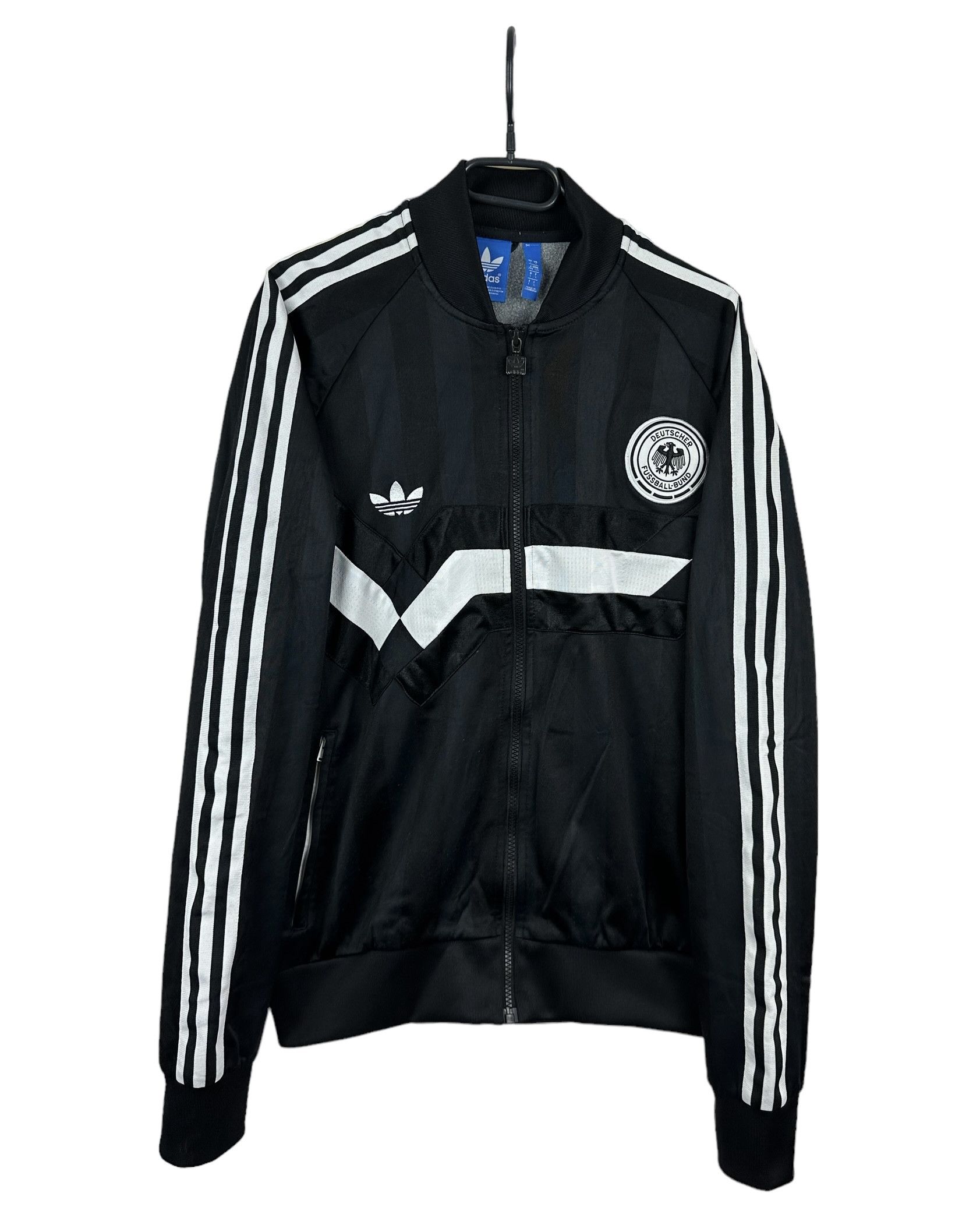 Germany Adidas Football Soccer Black Jacket Track Top Retro
