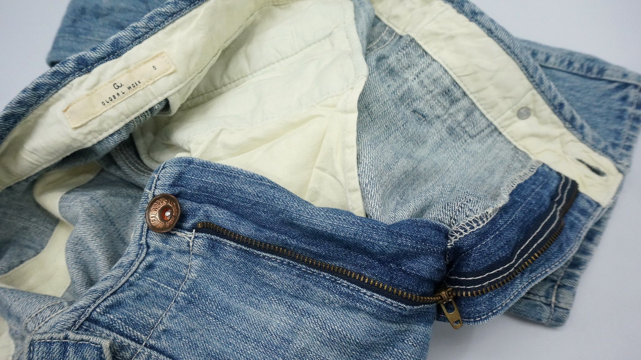 Japan GLOBAL WORK Suspender Painter Fatigue Jeans