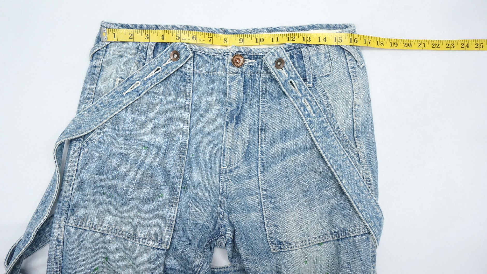 Japan GLOBAL WORK Suspender Painter Fatigue Jeans