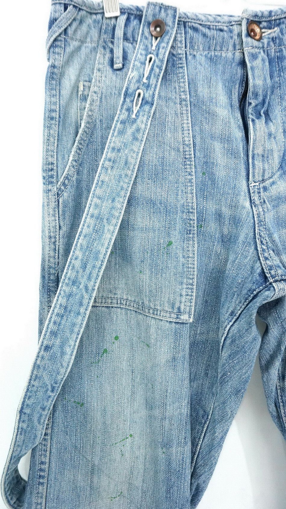 Japan GLOBAL WORK Suspender Painter Fatigue Jeans