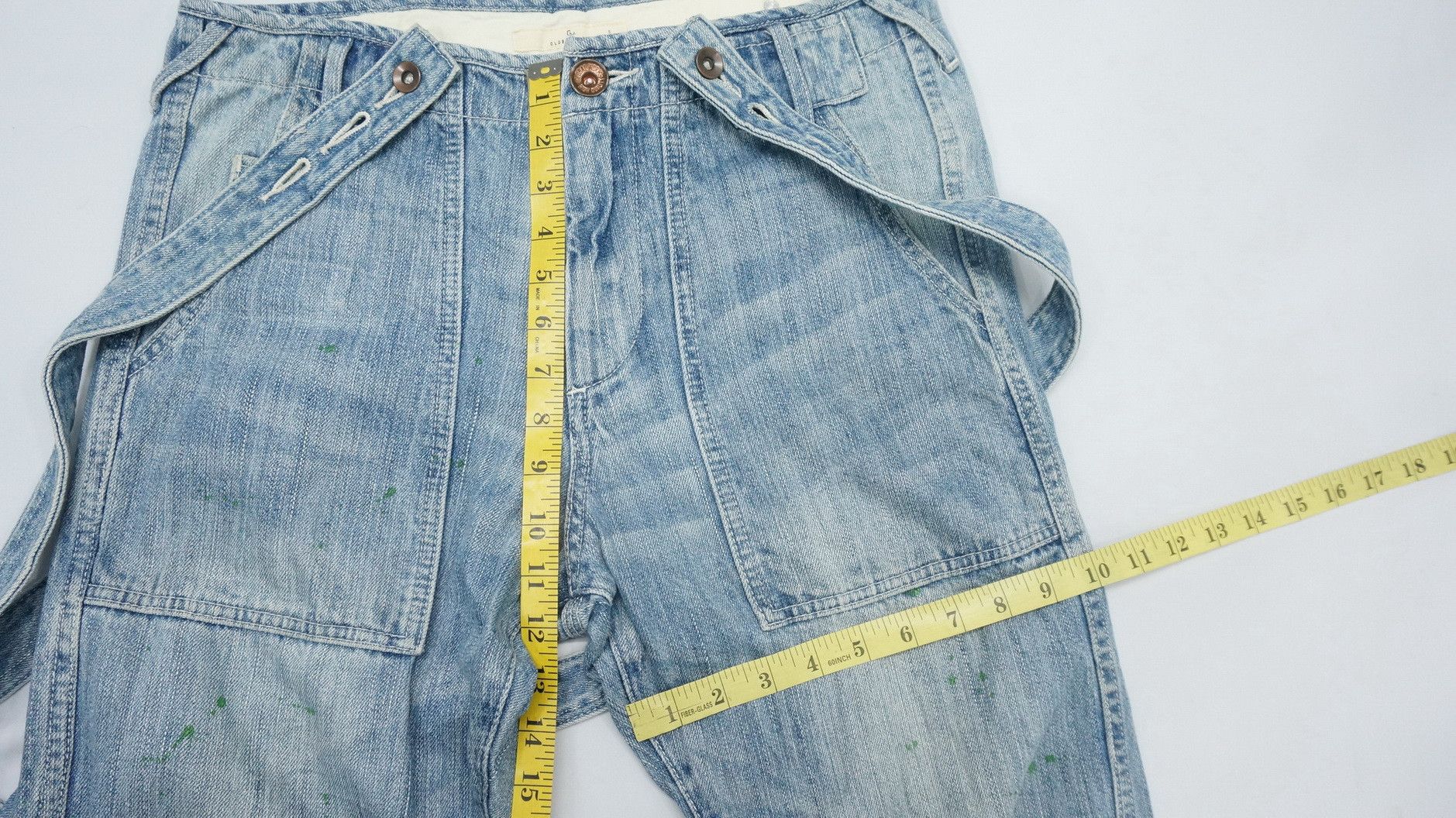 Japan GLOBAL WORK Suspender Painter Fatigue Jeans