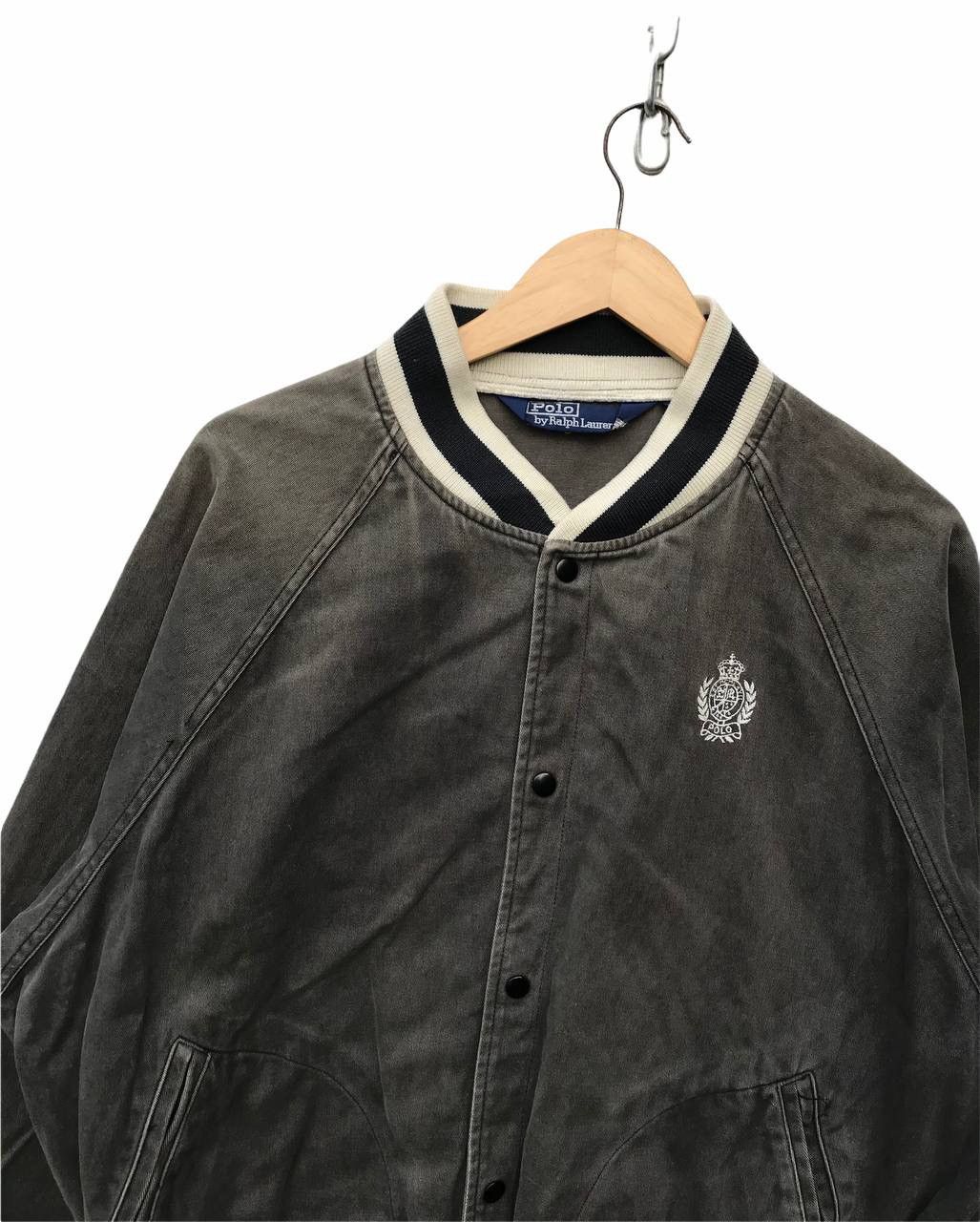 Polo Ralph Lauren Polo Ralph Lauren Sun Faded Cotton Varsity Jacket Size US L / EU 52-54 / 3 - 3 Thumbnail