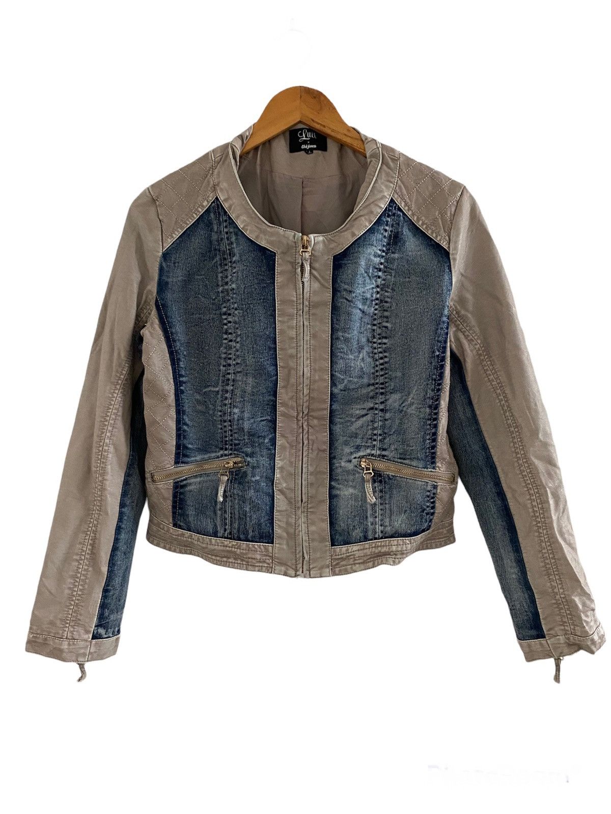 Japanese Brand Luii x Chijiwa croped Leather Jacket zipper nice designer Size US M / EU 48-50 / 2 - 1 Thumbnail