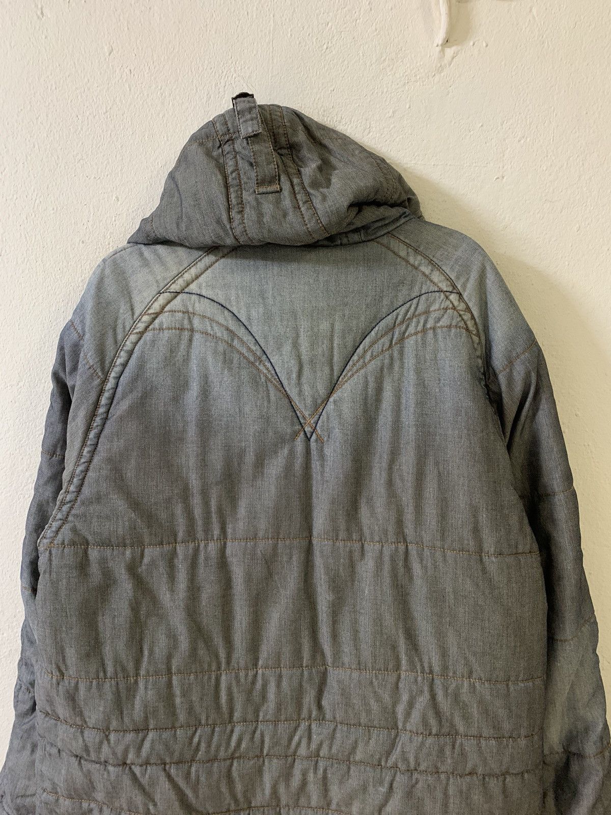 Levi's Levis Denim Padded Long Jacket Size US L / EU 52-54 / 3 - 13 Thumbnail