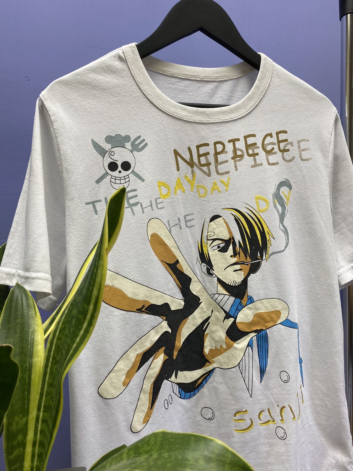 Anime One Piece Sanji Japanese Anime T Shirt Size US XL / EU 56 / 4 - 6 Thumbnail