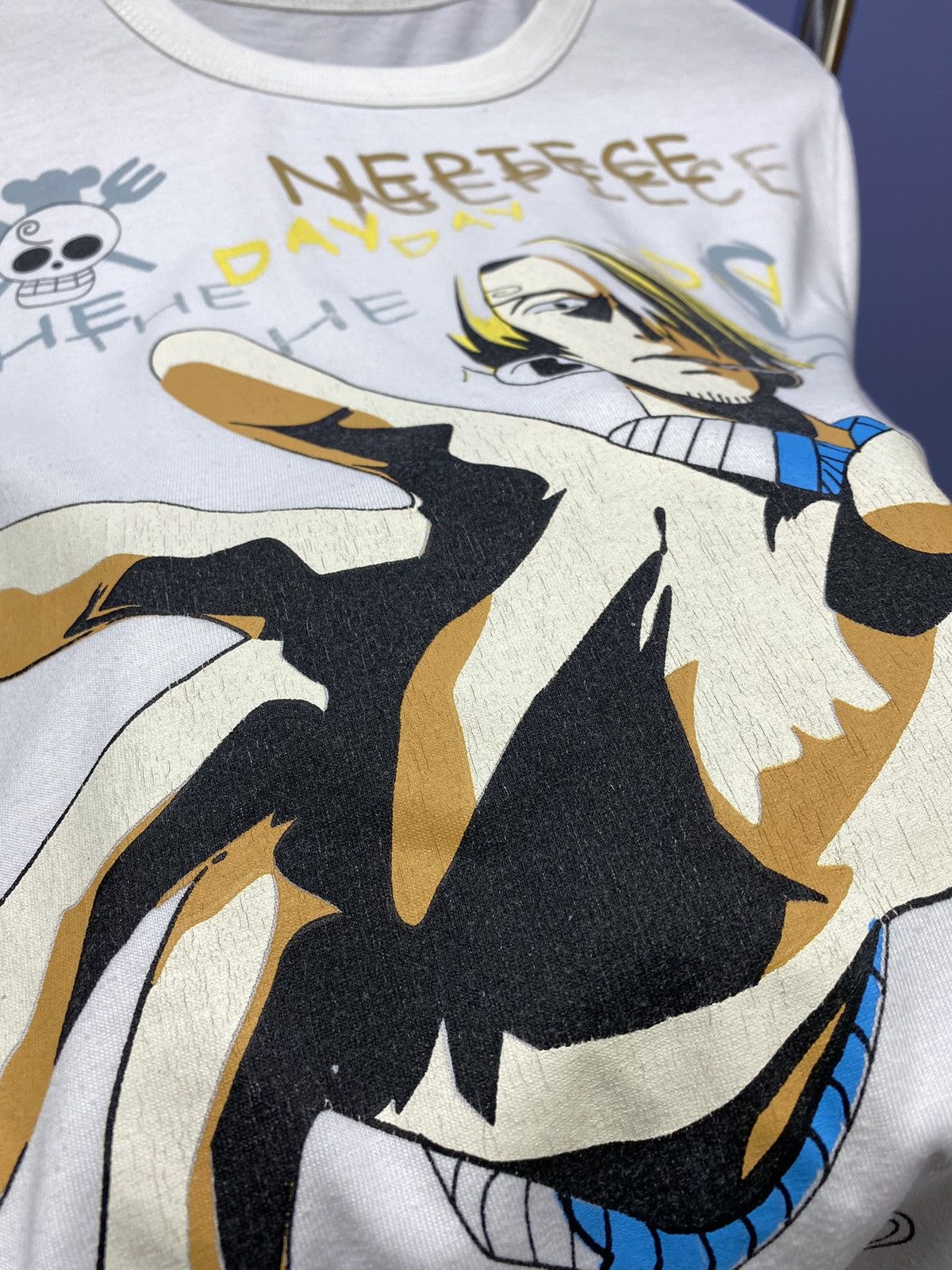 Anime One Piece Sanji Japanese Anime T Shirt Size US XL / EU 56 / 4 - 10 Thumbnail