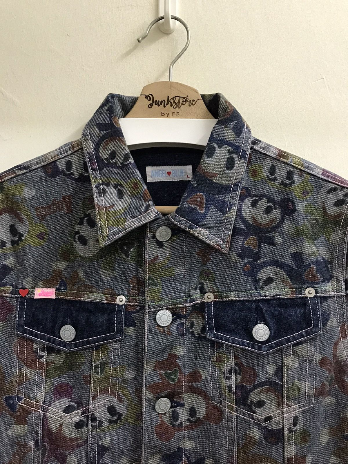 Hysteric Glamour Angel Blue Hysteric Glamour Denim Jacket Full Print Size L / US 10 / IT 46 - 7 Thumbnail
