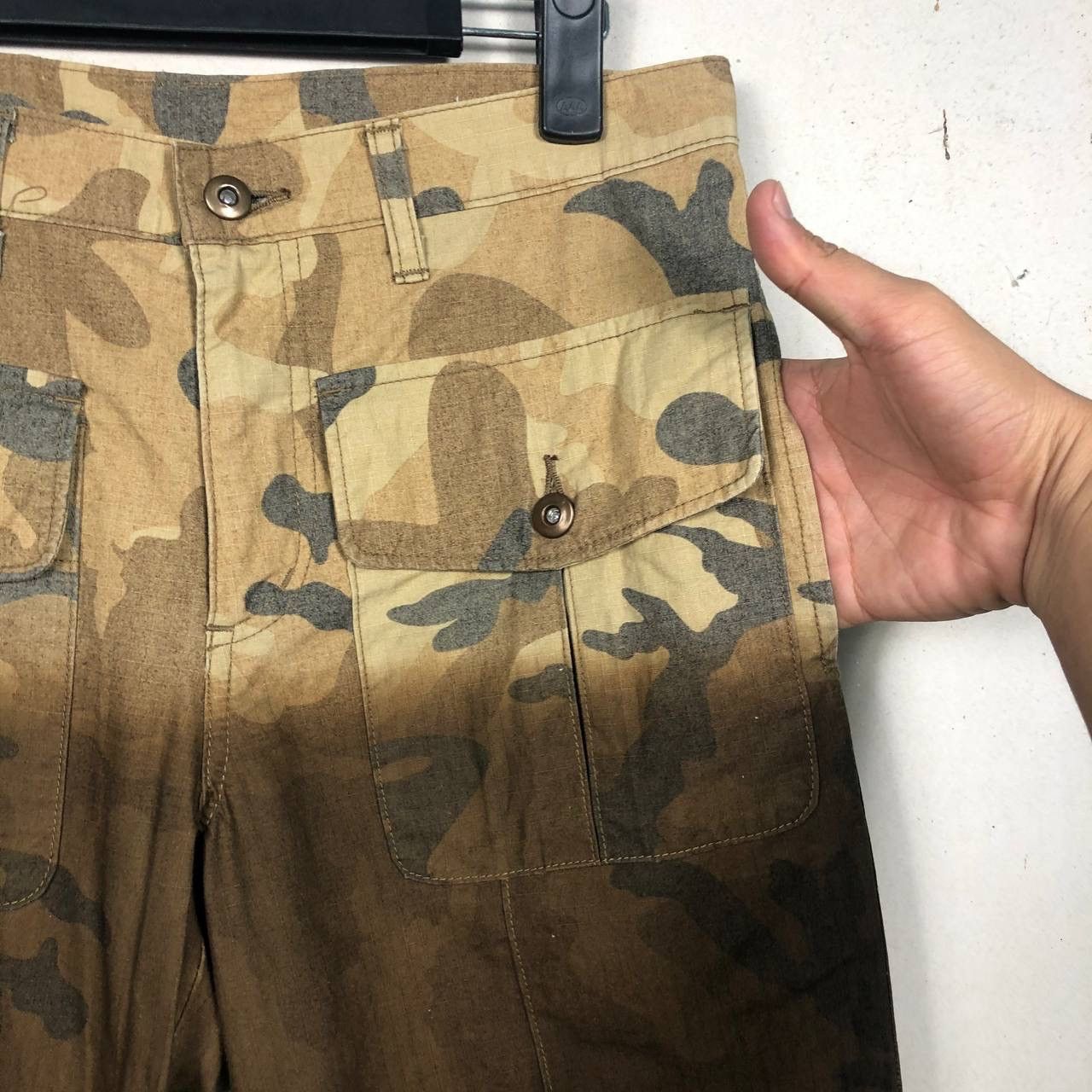 If Six Was Nine × Japanese Brand Vintage Camouflage Two Tones Brown Army Military Pants Size US 31 - 6 Thumbnail