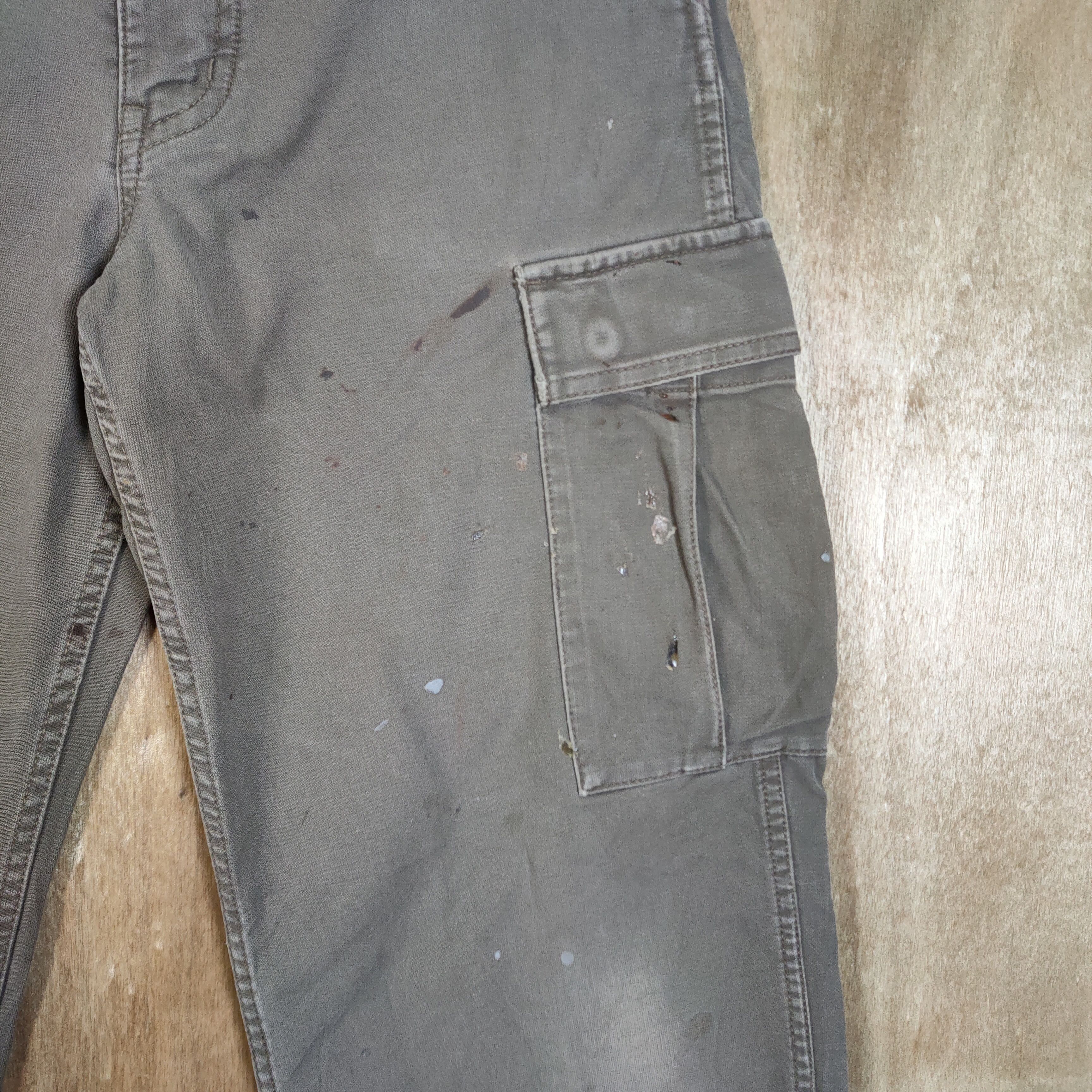 Carhartt × Vintage CARHARTT FADED BROWN STAIN WORKWEAR CARGO PANTS Size US 30 / EU 46 - 4 Thumbnail