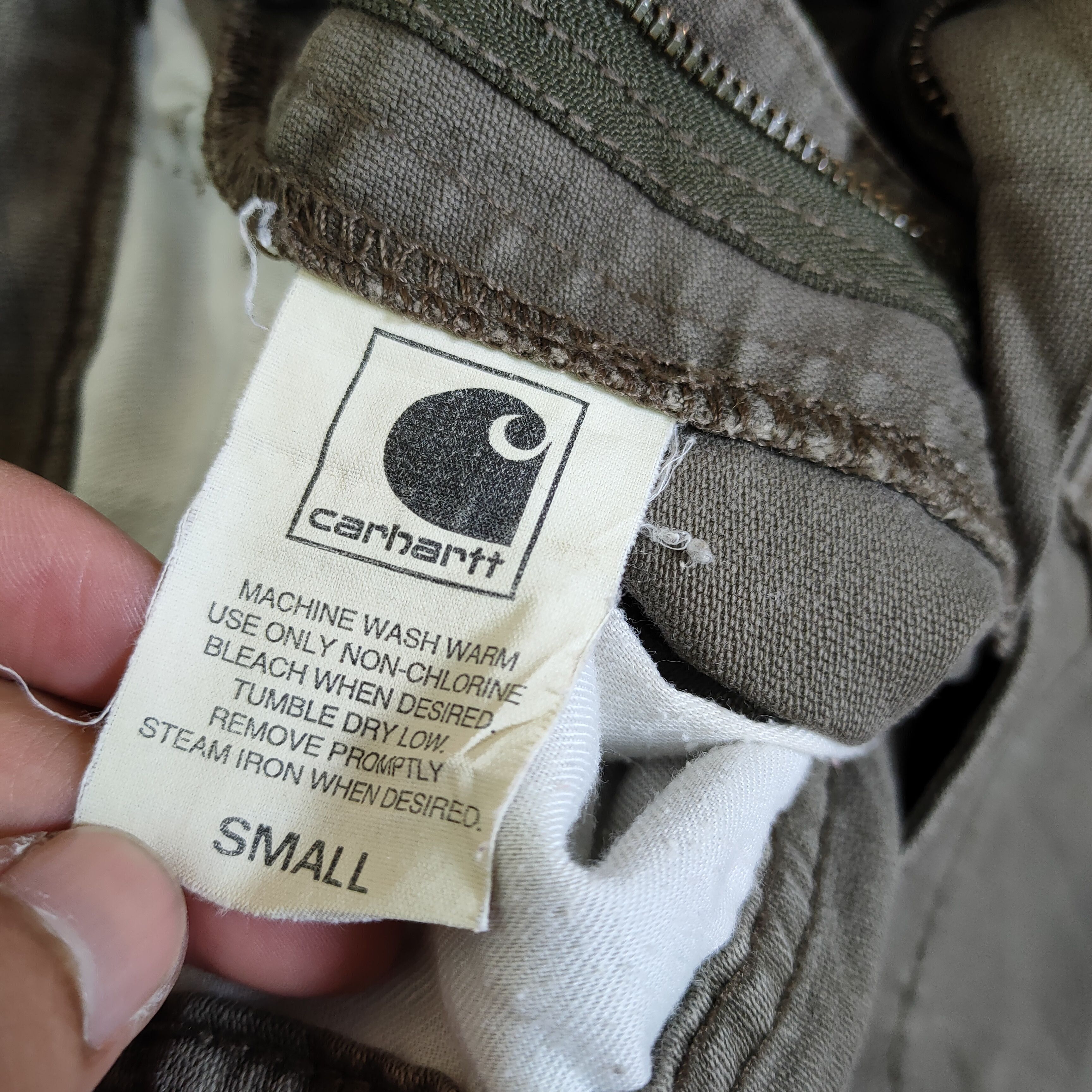 Carhartt × Vintage CARHARTT FADED BROWN STAIN WORKWEAR CARGO PANTS Size US 30 / EU 46 - 14 Thumbnail