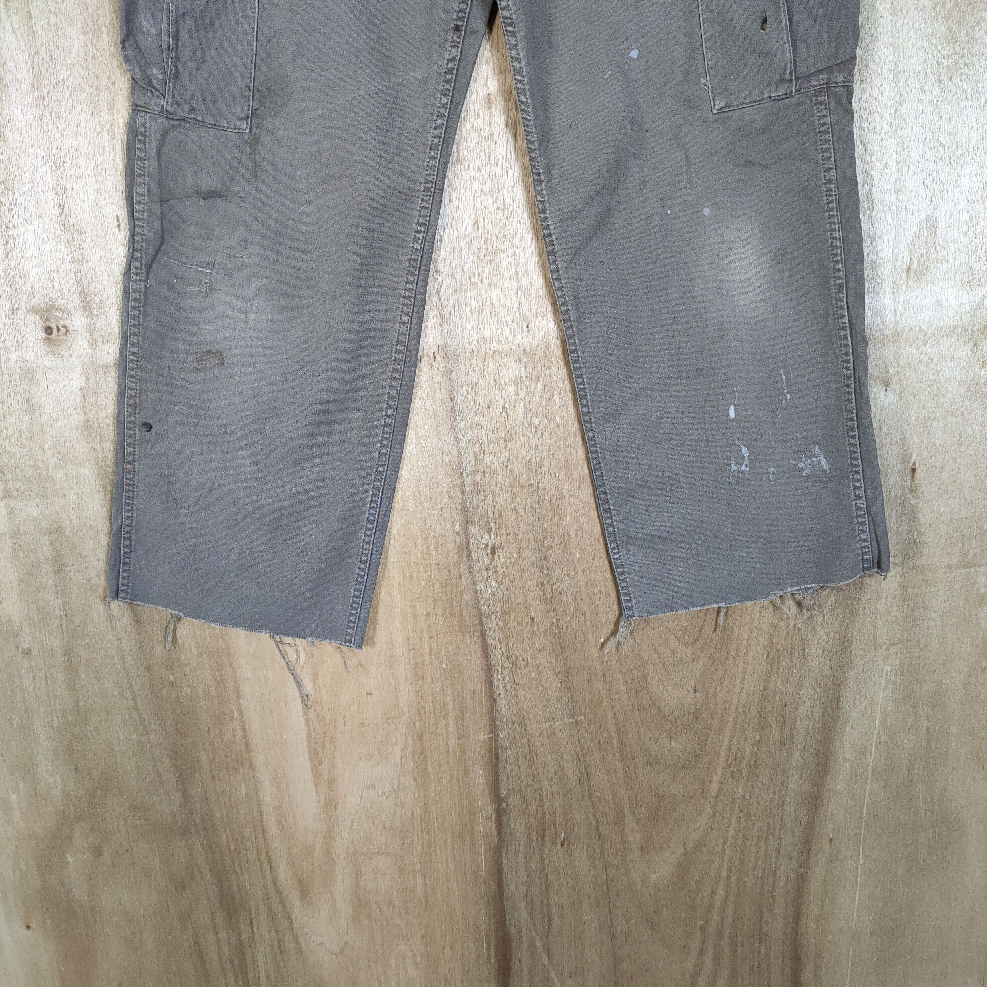 Carhartt × Vintage CARHARTT FADED BROWN STAIN WORKWEAR CARGO PANTS Size US 30 / EU 46 - 3 Thumbnail