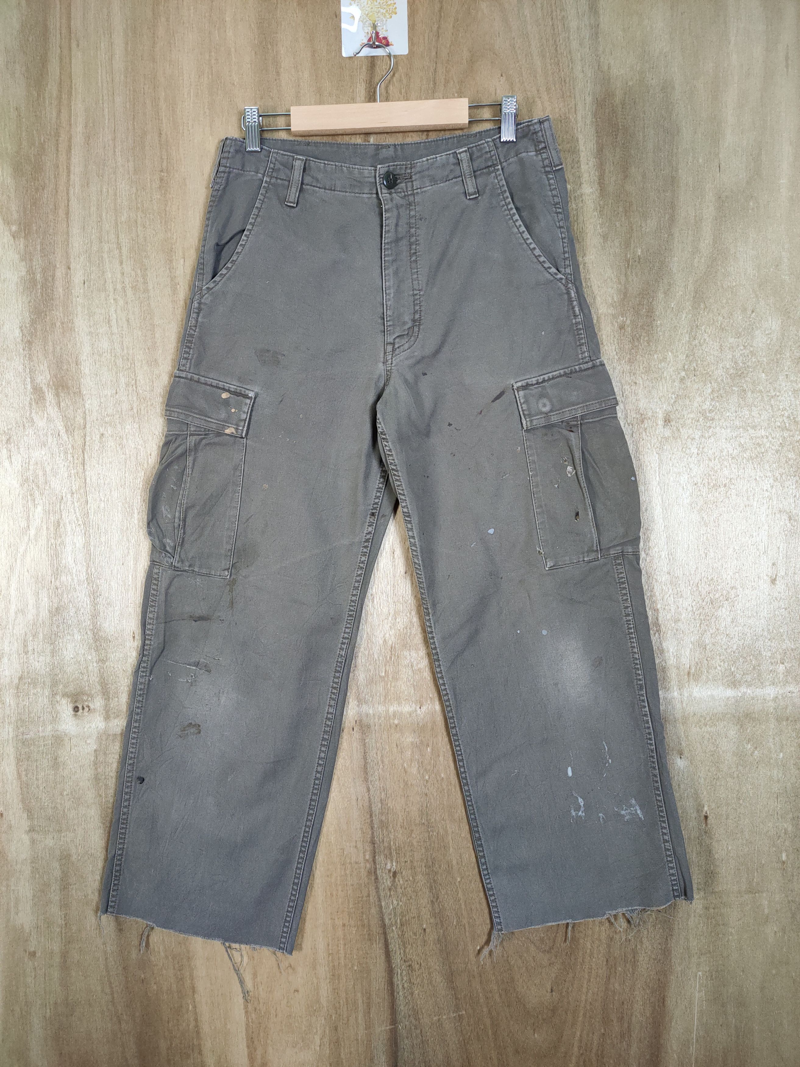 Carhartt × Vintage CARHARTT FADED BROWN STAIN WORKWEAR CARGO PANTS Size US 30 / EU 46 - 1 Thumbnail