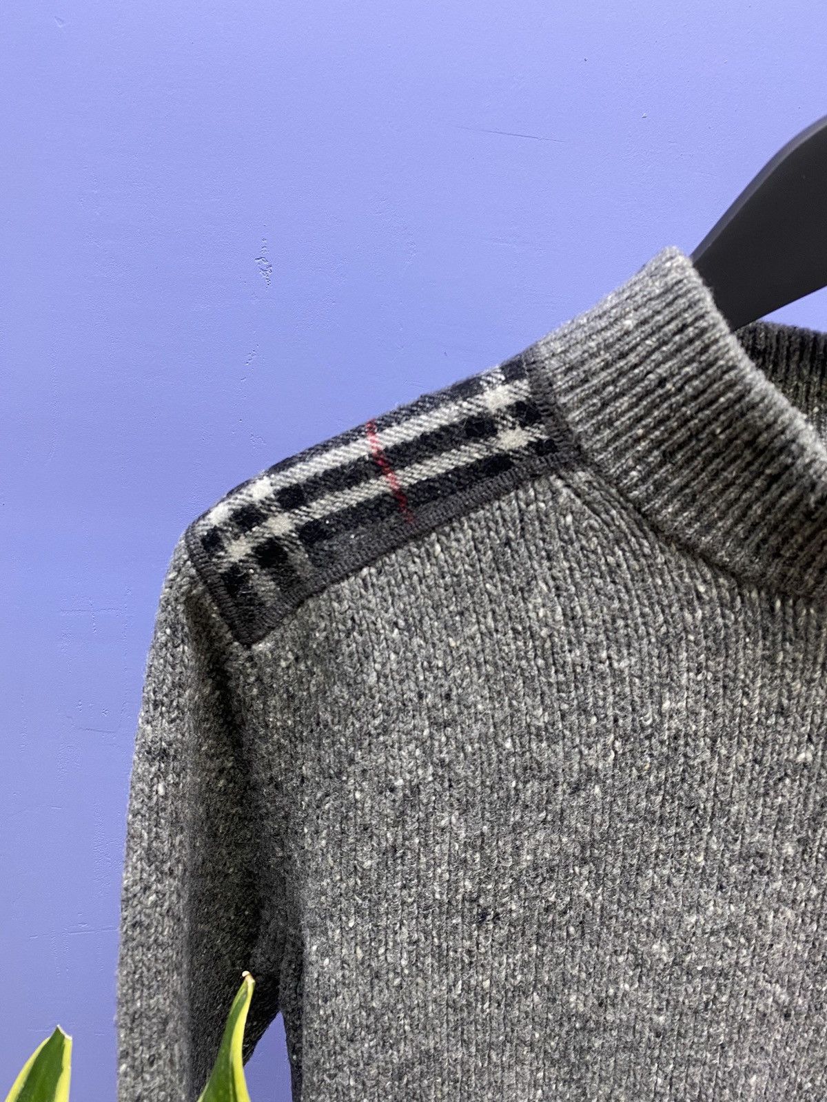 Burberry Burberry Nova Check Sweater Turtleneck Knit Men’s M Grey Size US M / EU 48-50 / 2 - 4 Thumbnail