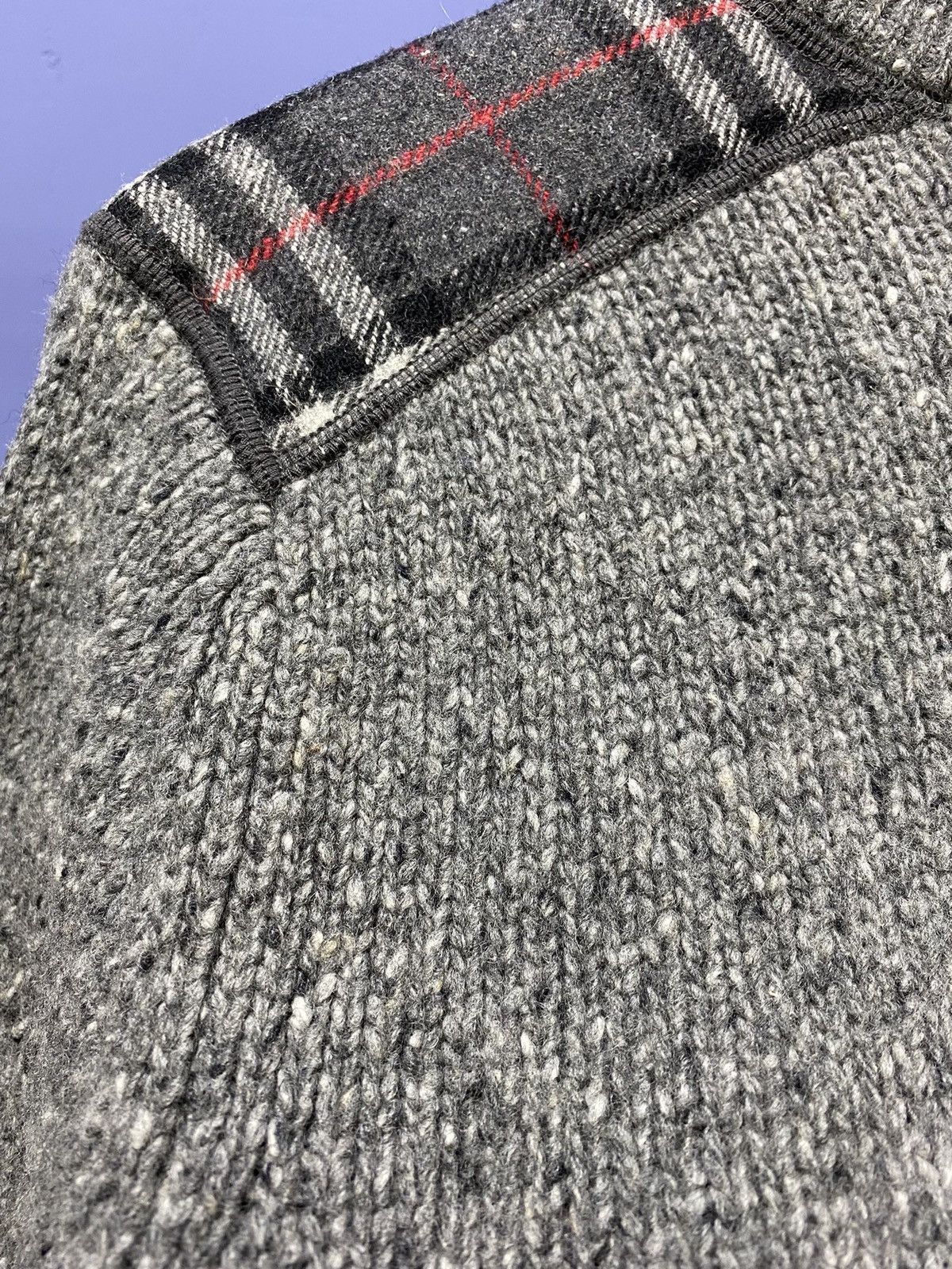 Burberry Burberry Nova Check Sweater Turtleneck Knit Men’s M Grey Size US M / EU 48-50 / 2 - 17 Thumbnail