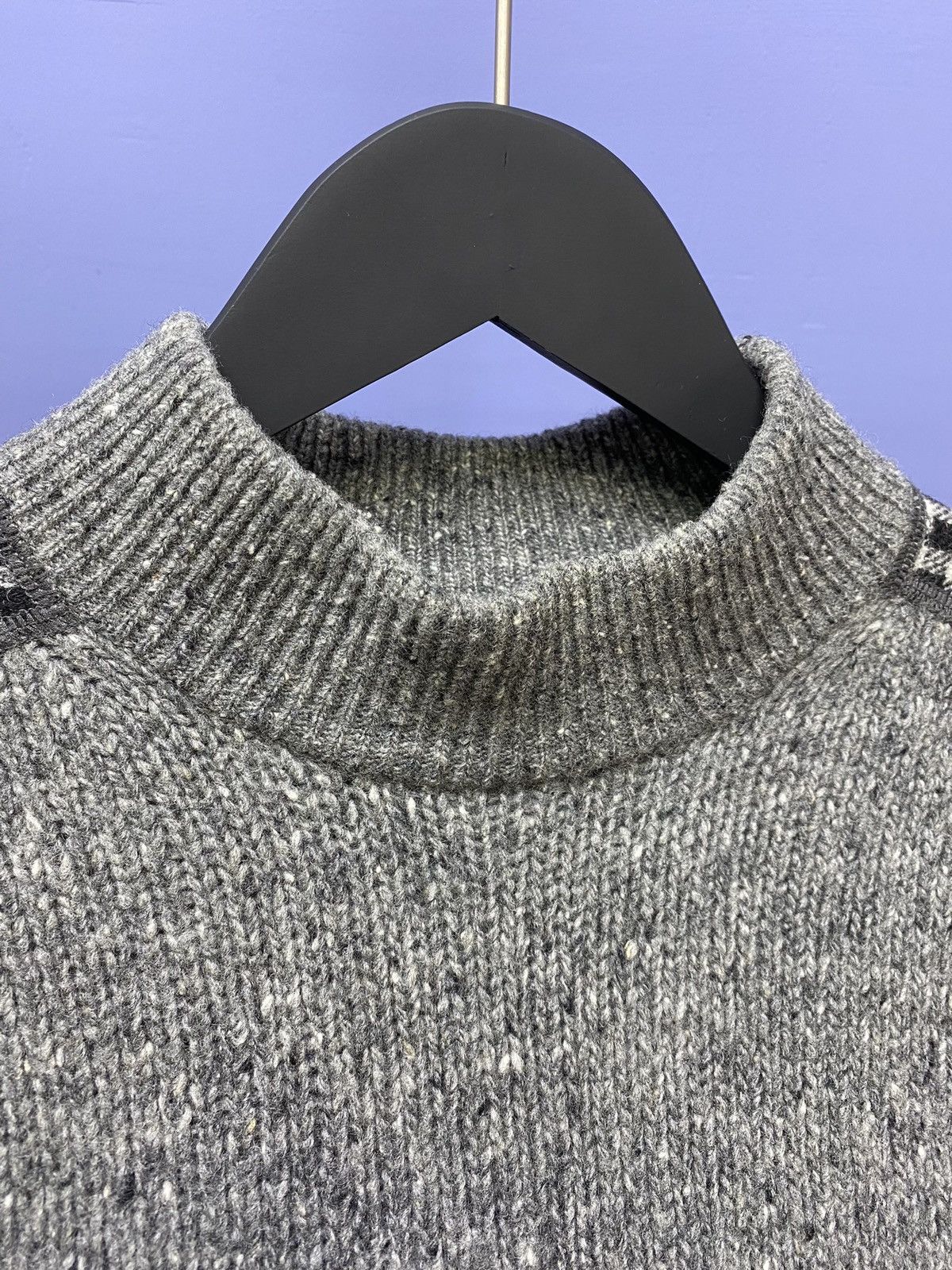 Burberry Burberry Nova Check Sweater Turtleneck Knit Men’s M Grey Size US M / EU 48-50 / 2 - 5 Thumbnail