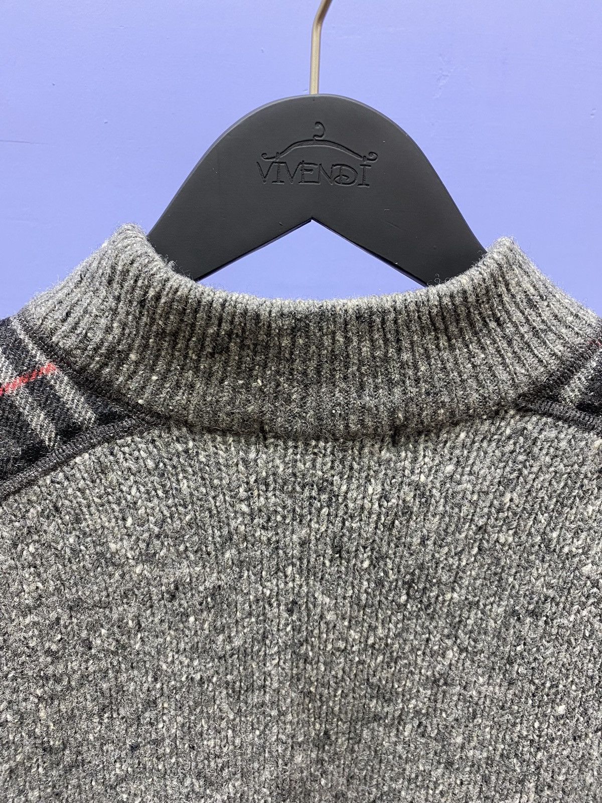 Burberry Burberry Nova Check Sweater Turtleneck Knit Men’s M Grey Size US M / EU 48-50 / 2 - 15 Thumbnail