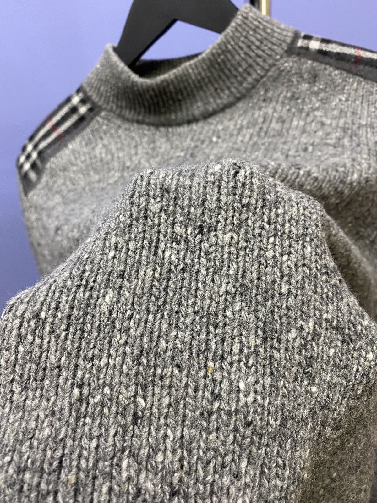 Burberry Burberry Nova Check Sweater Turtleneck Knit Men’s M Grey Size US M / EU 48-50 / 2 - 11 Thumbnail