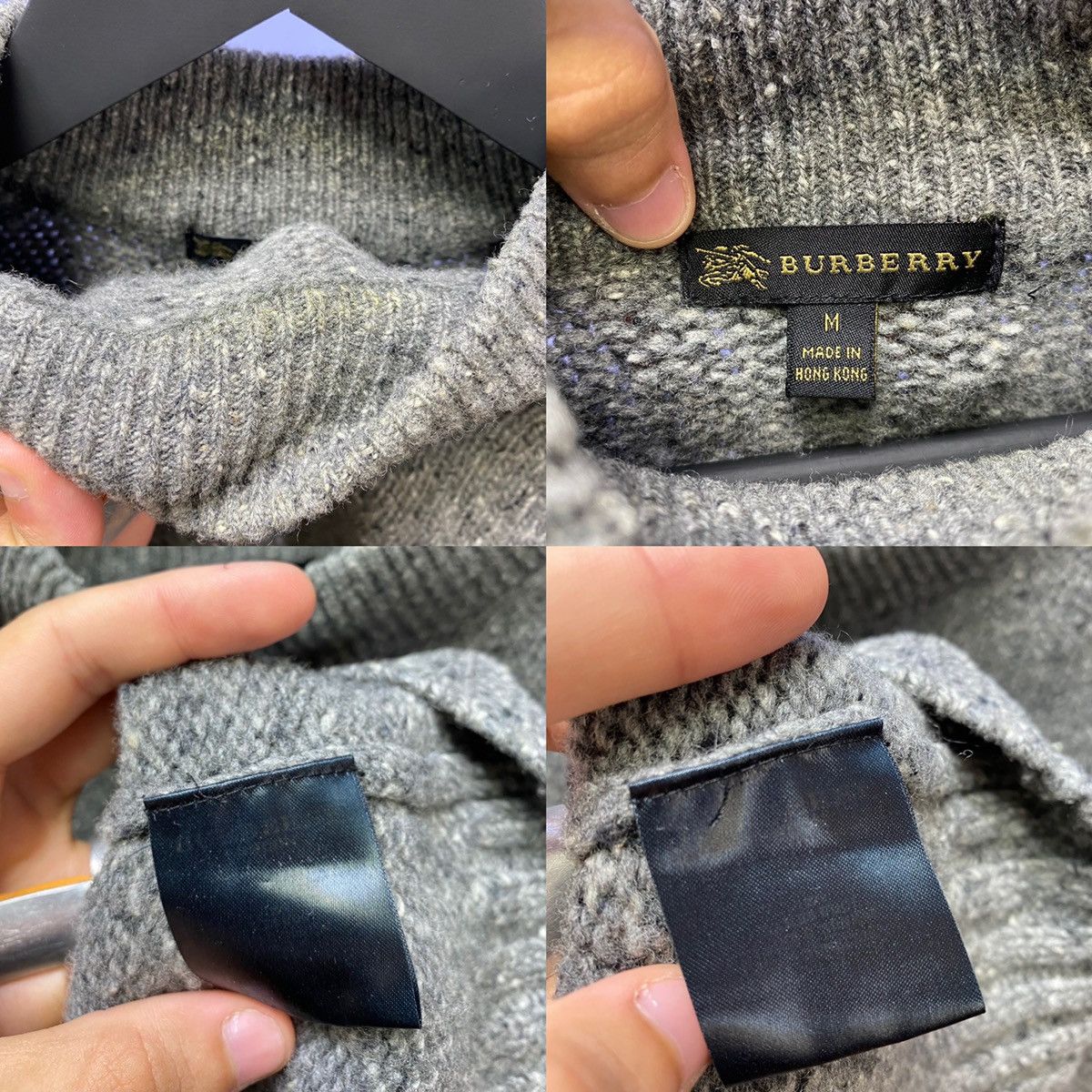 Burberry Burberry Nova Check Sweater Turtleneck Knit Men’s M Grey Size US M / EU 48-50 / 2 - 22 Thumbnail