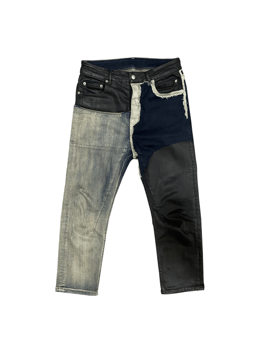 Rick Owens 19ss Babel Tyrone Cut Waxed Denim Combo | Grailed