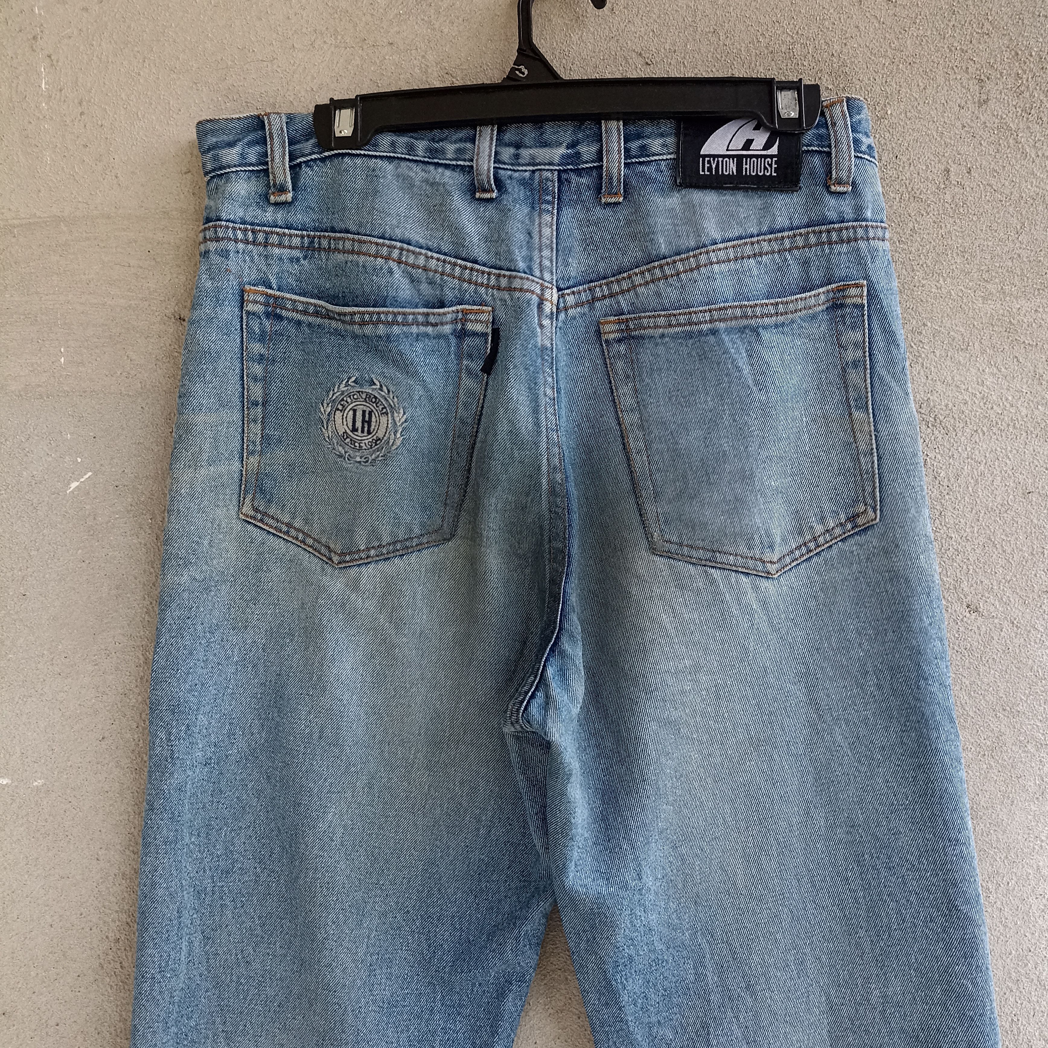 Japanese Brand × Vintage Faded Leyton House Workers Jeans Pant Size US 33 - 7 Thumbnail
