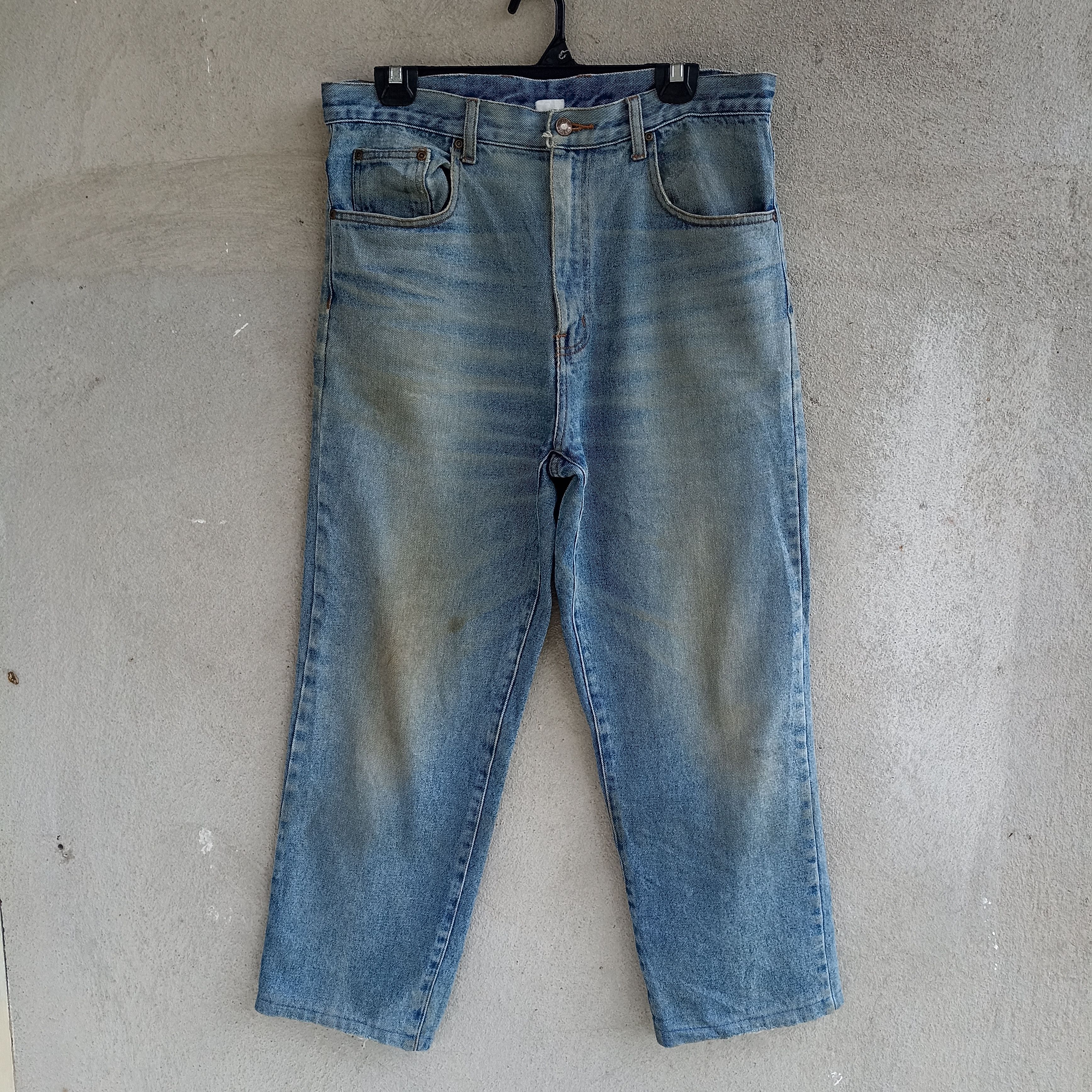 Japanese Brand × Vintage Faded Leyton House Workers Jeans Pant Size US 33 - 1 Thumbnail
