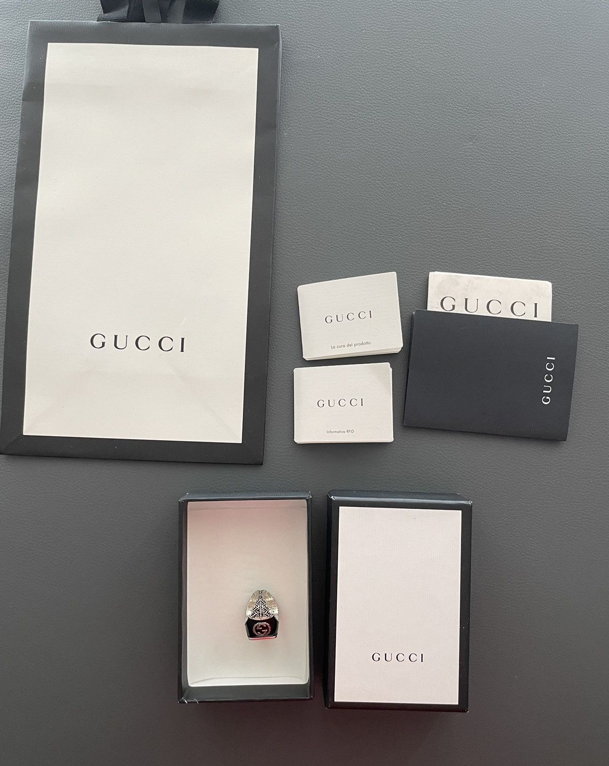 Gucci New Super Runway Limited Edition Diamond 💎 Stone Men’s Ring Size ONE SIZE - 6 Thumbnail