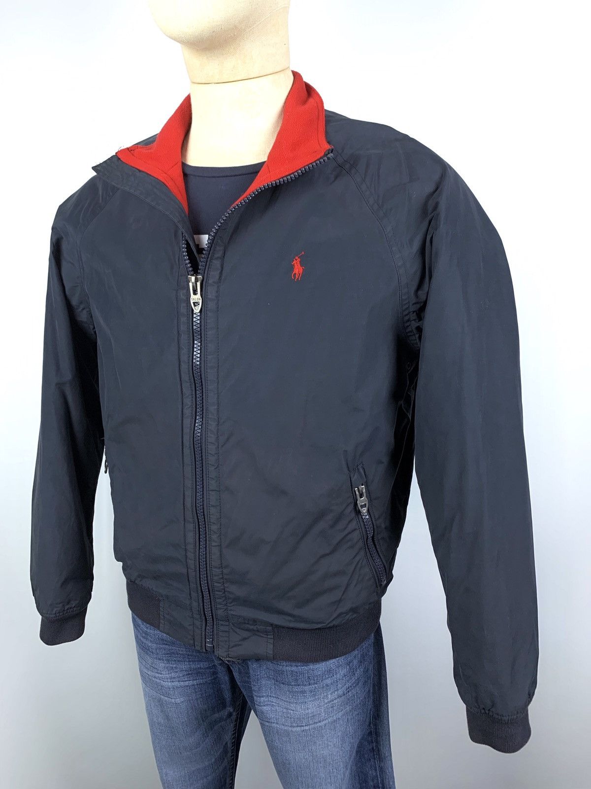Ralph Lauren POLO RALPH LAUREN windbreaker, men's size XL polyester gray type Vintage Second Hand