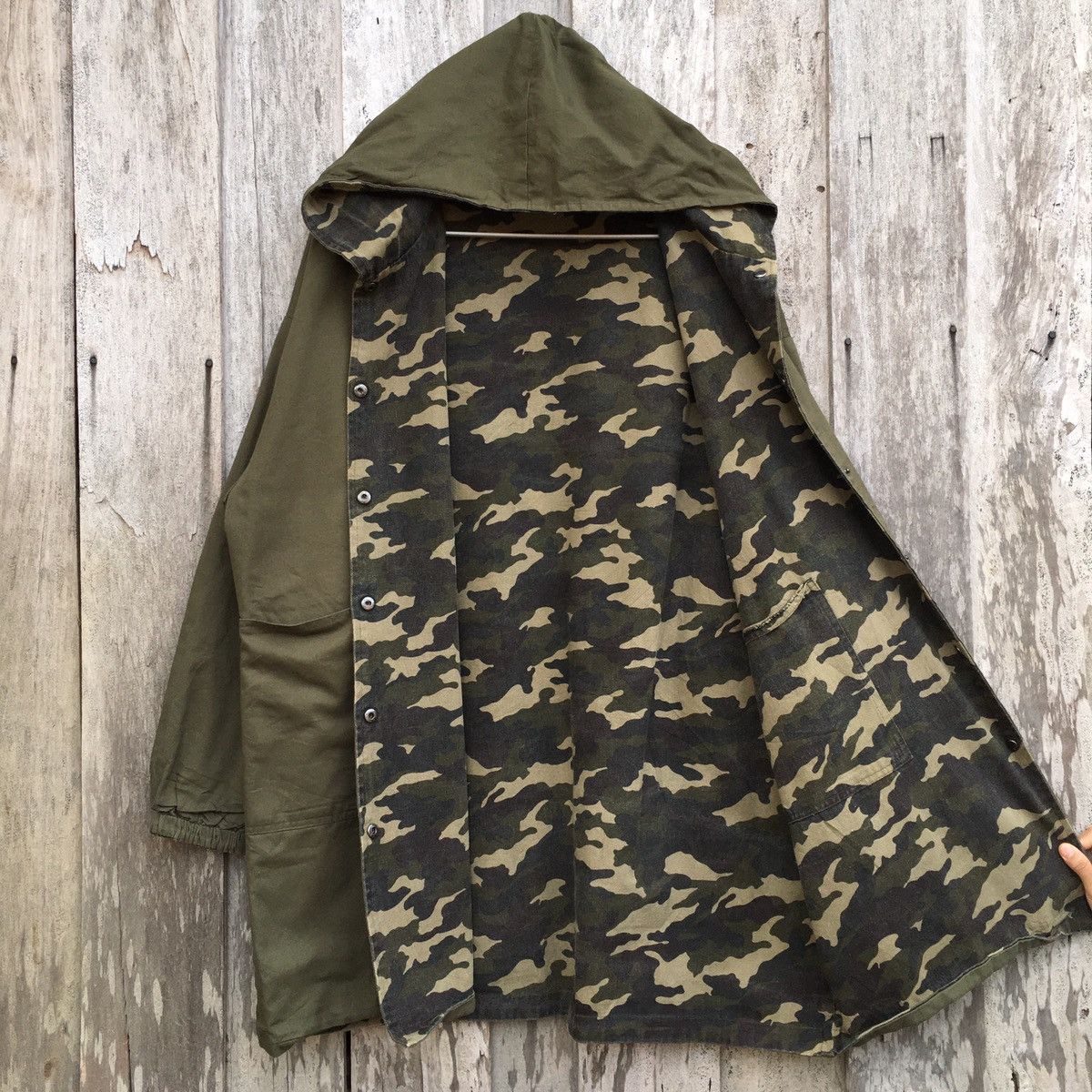 Vintage Vintage Military Camouflage Reversible Parka Jacket Size US XL / EU 56 / 4 - 1 Thumbnail