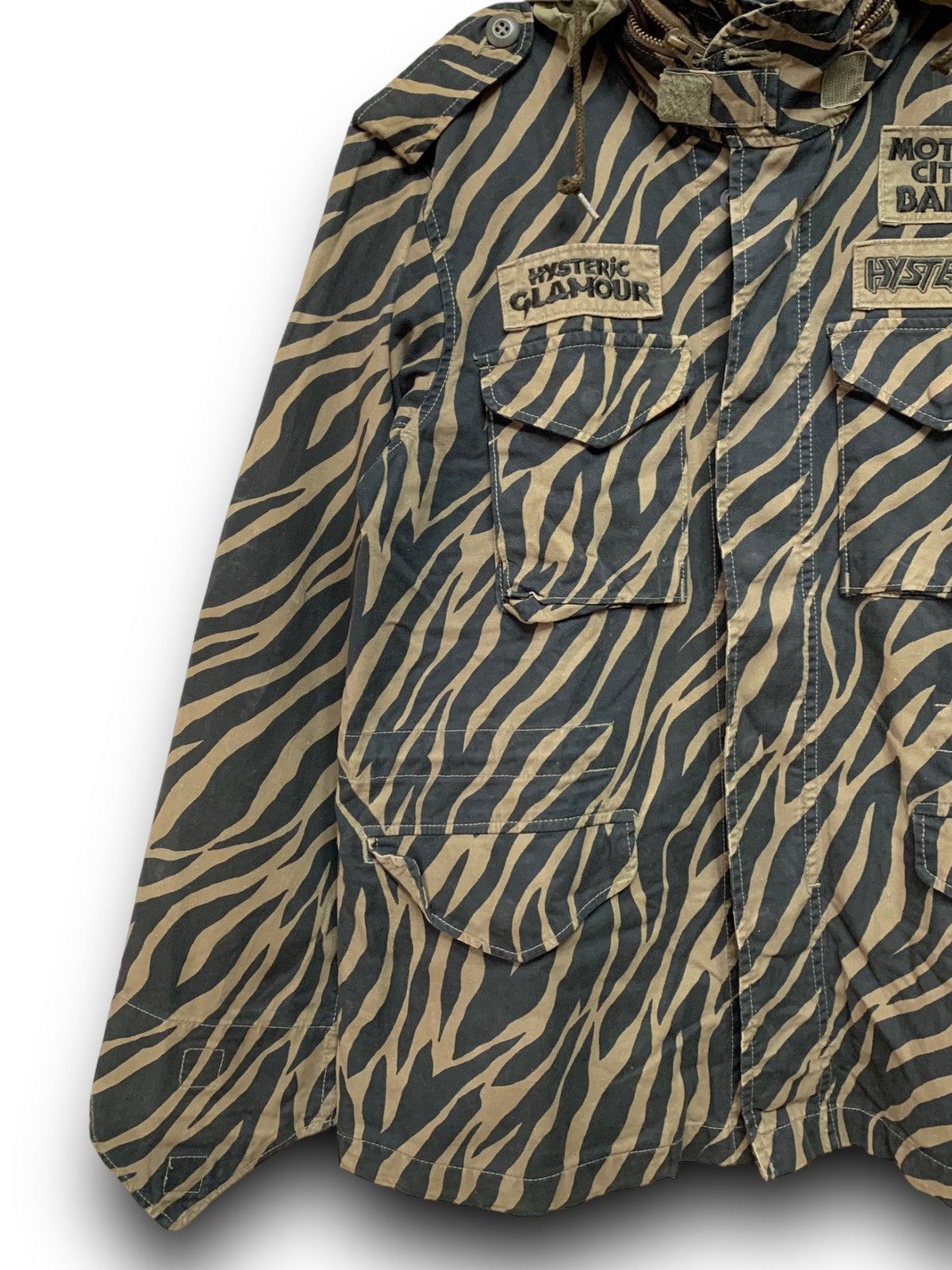 Hysteric Glamour HYSTERIC GLAMOUR MOTOR CITY BABY TIGER STRIPES JACKET HOODIE Size US M / EU 48-50 / 2 - 8 Thumbnail