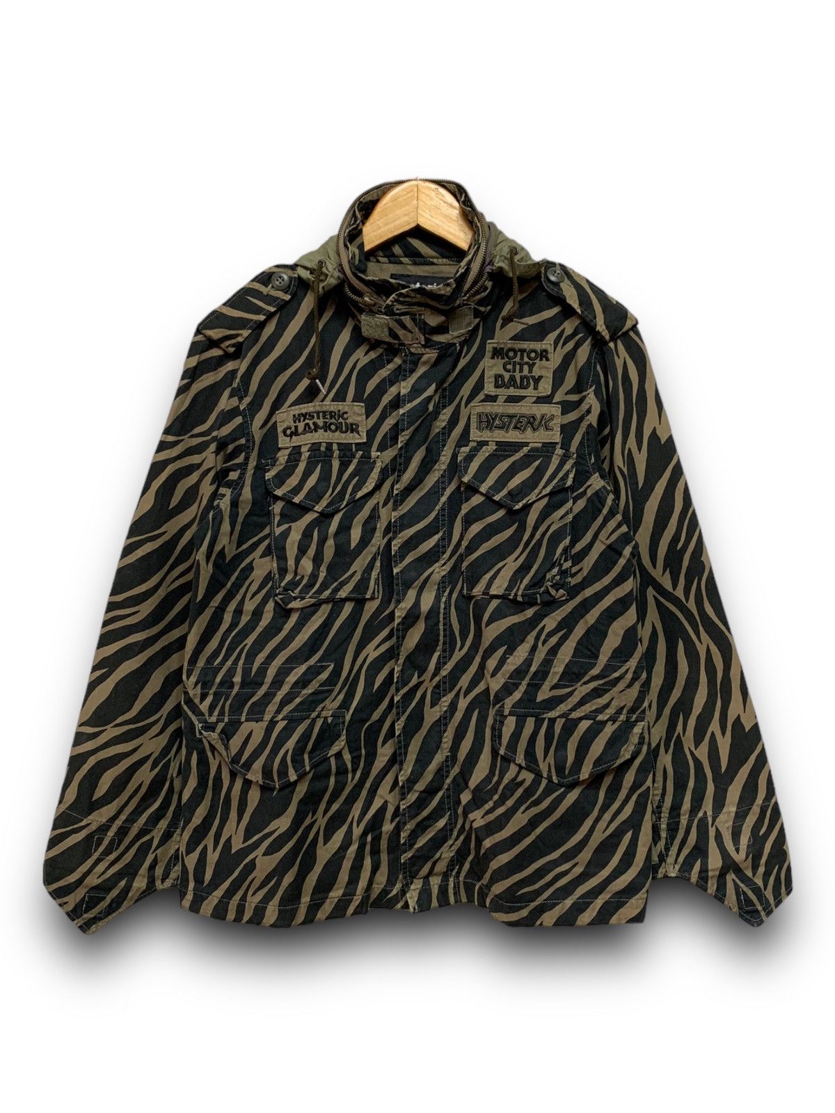 Hysteric Glamour HYSTERIC GLAMOUR MOTOR CITY BABY TIGER STRIPES JACKET HOODIE Size US M / EU 48-50 / 2 - 1 Thumbnail