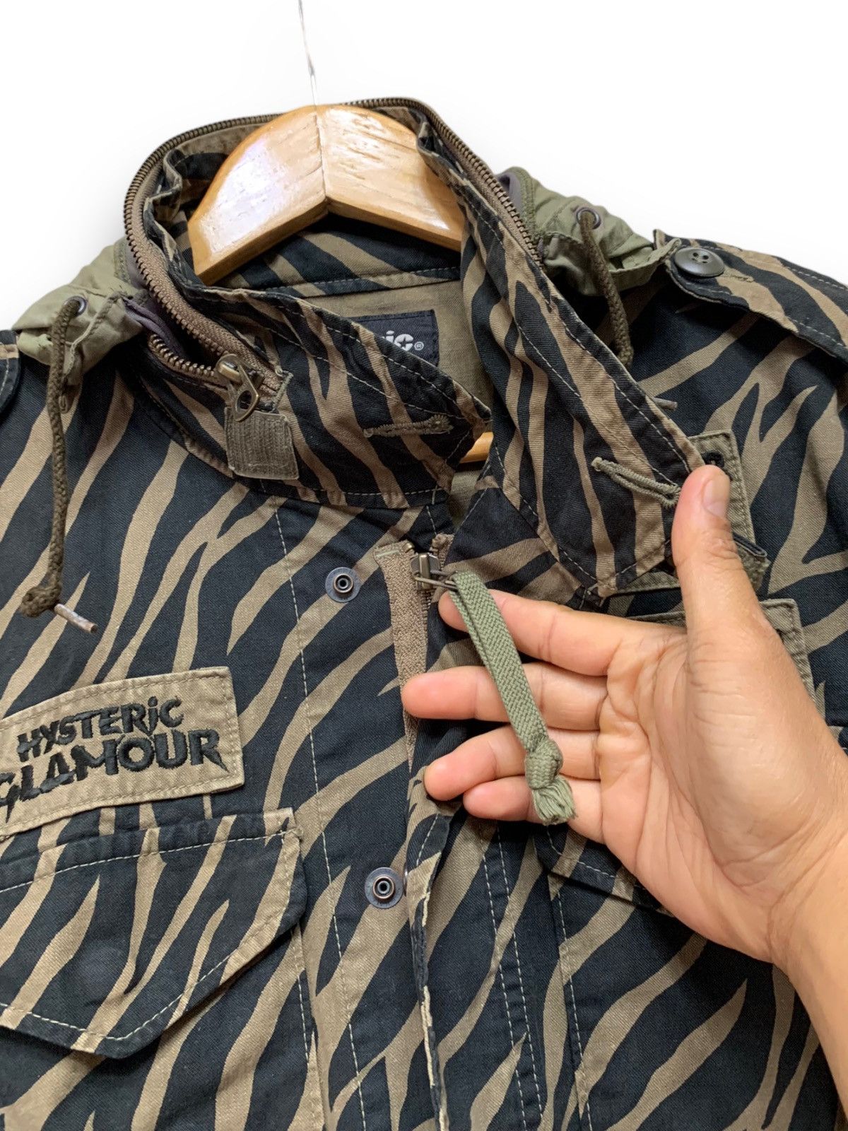 Hysteric Glamour HYSTERIC GLAMOUR MOTOR CITY BABY TIGER STRIPES JACKET HOODIE Size US M / EU 48-50 / 2 - 13 Thumbnail