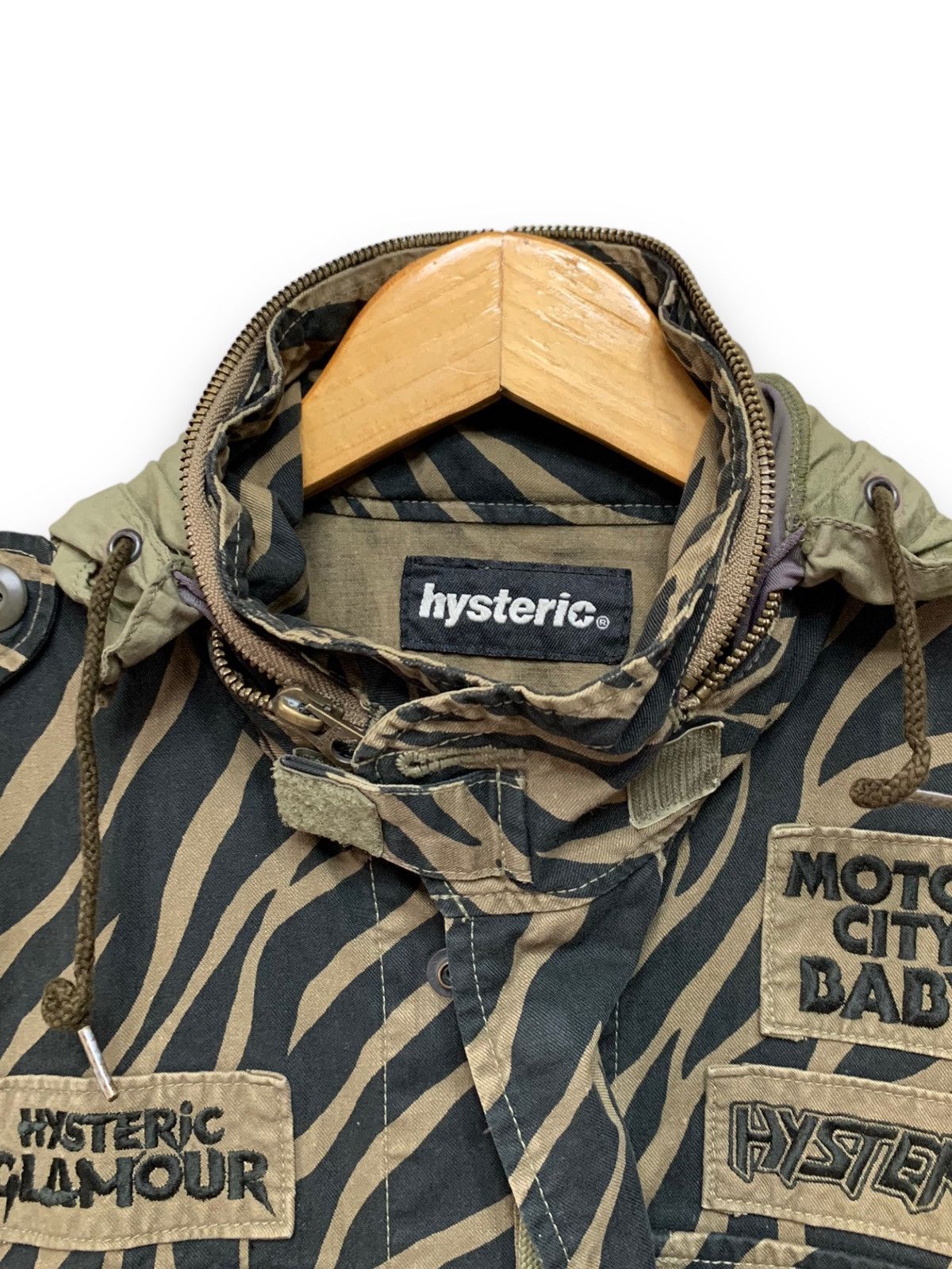Hysteric Glamour HYSTERIC GLAMOUR MOTOR CITY BABY TIGER STRIPES JACKET HOODIE Size US M / EU 48-50 / 2 - 3 Thumbnail
