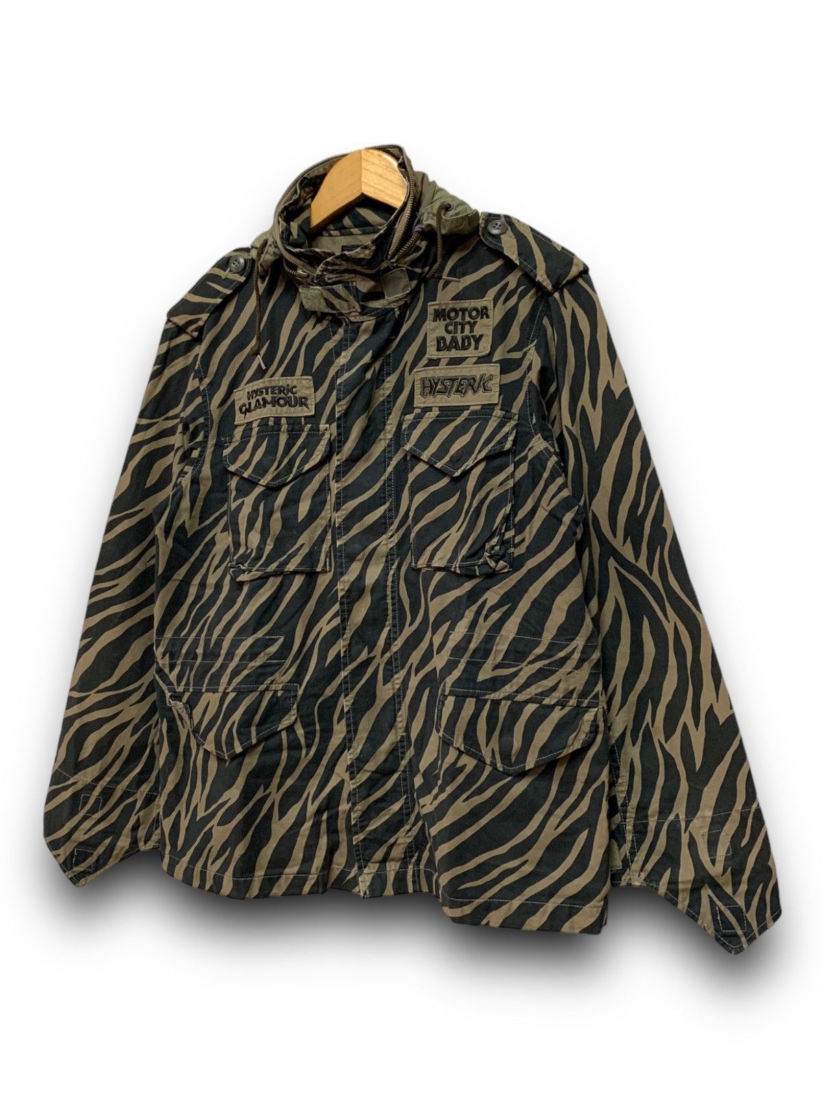 Hysteric Glamour HYSTERIC GLAMOUR MOTOR CITY BABY TIGER STRIPES JACKET HOODIE Size US M / EU 48-50 / 2 - 6 Thumbnail