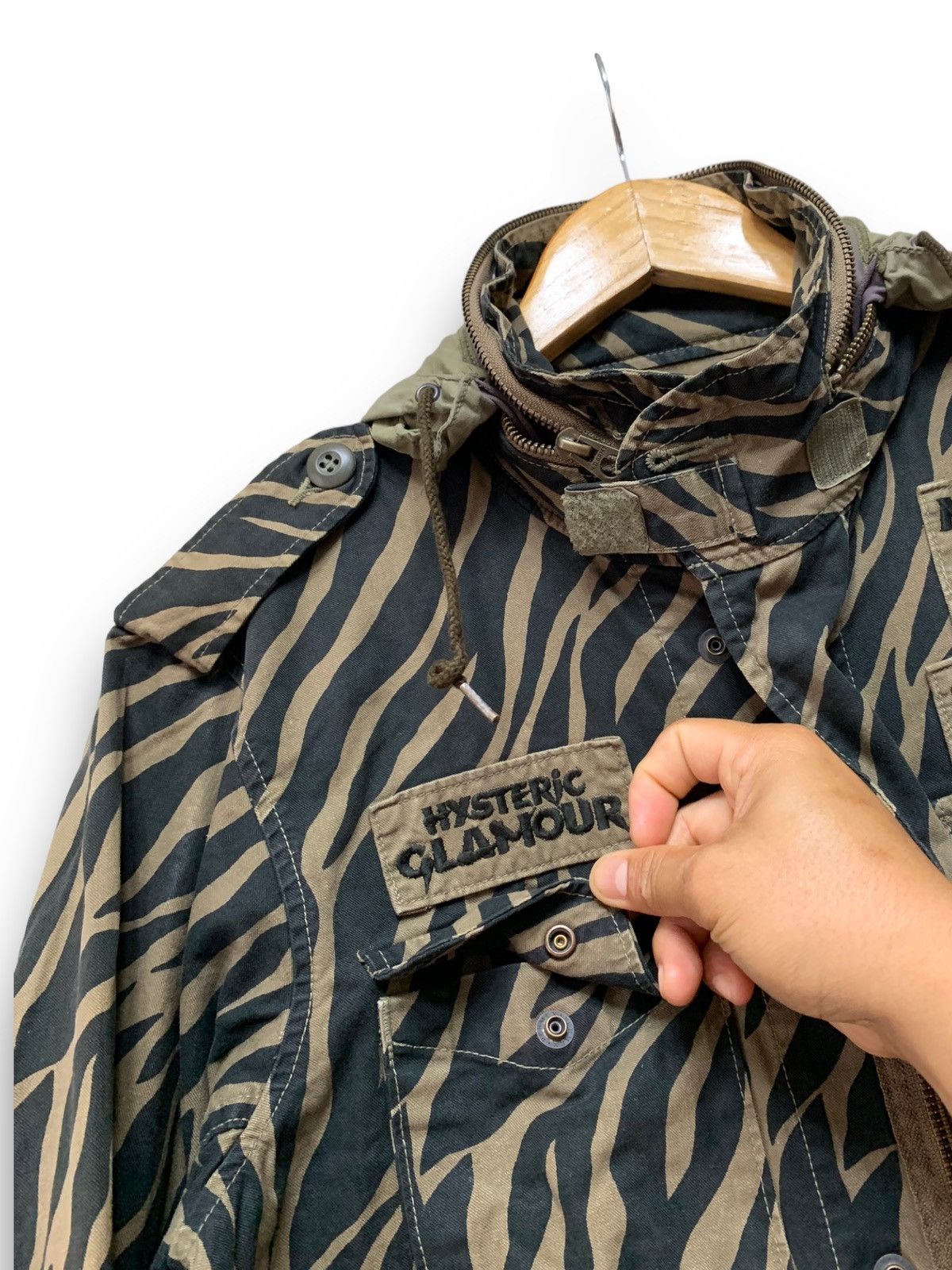 Hysteric Glamour HYSTERIC GLAMOUR MOTOR CITY BABY TIGER STRIPES JACKET HOODIE Size US M / EU 48-50 / 2 - 12 Thumbnail