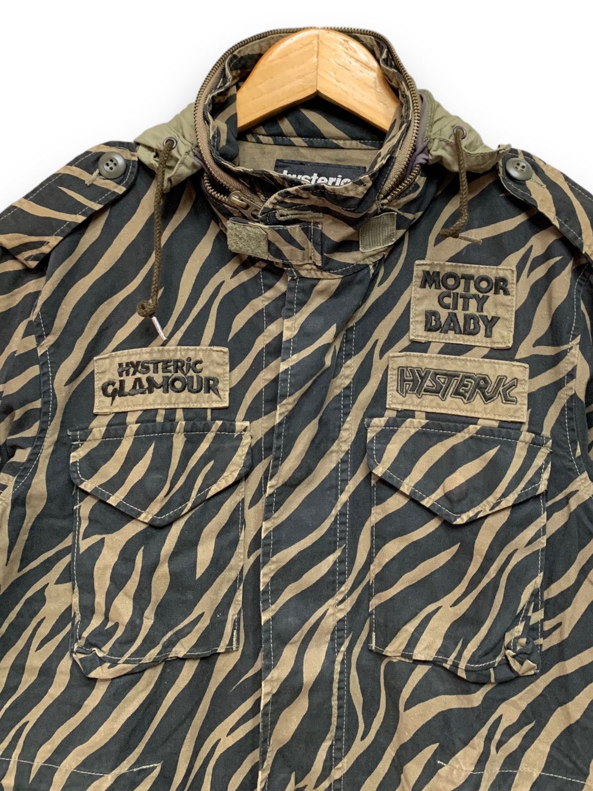 Hysteric Glamour HYSTERIC GLAMOUR MOTOR CITY BABY TIGER STRIPES JACKET HOODIE Size US M / EU 48-50 / 2 - 4 Thumbnail