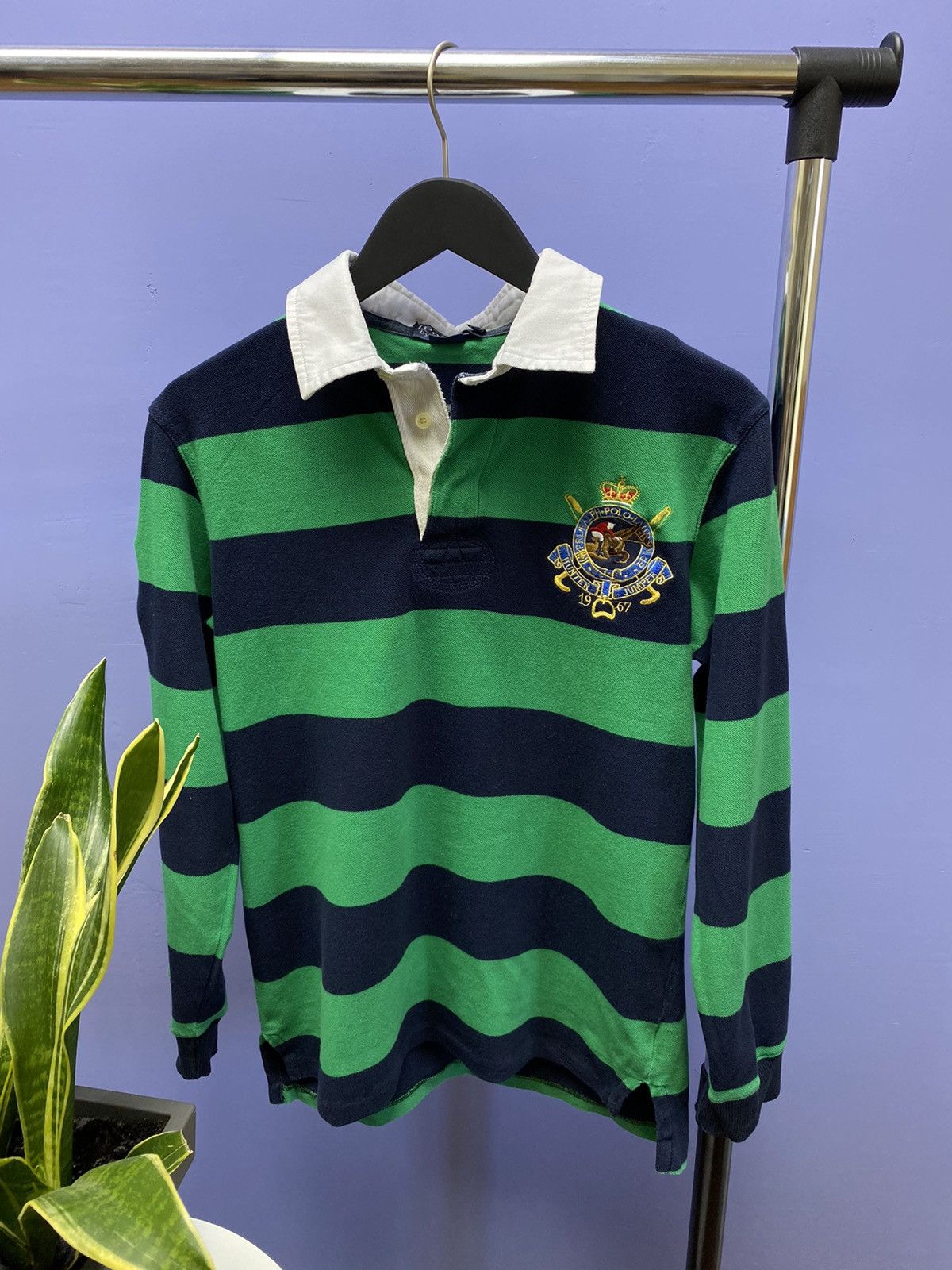 Polo Ralph Lauren × Ralph Lauren Polo Ralph Lauren Hunter Jumper Striped Long Sleeve T Shirt Size US L / EU 52-54 / 3 - 4 Thumbnail