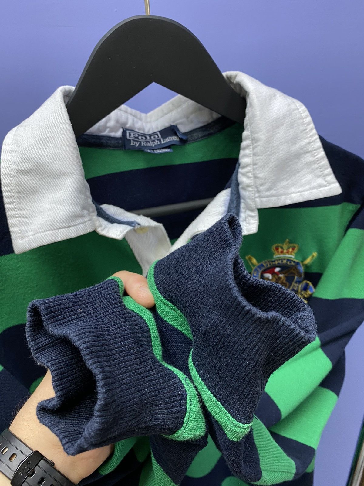 Polo Ralph Lauren × Ralph Lauren Polo Ralph Lauren Hunter Jumper Striped Long Sleeve T Shirt Size US L / EU 52-54 / 3 - 10 Thumbnail