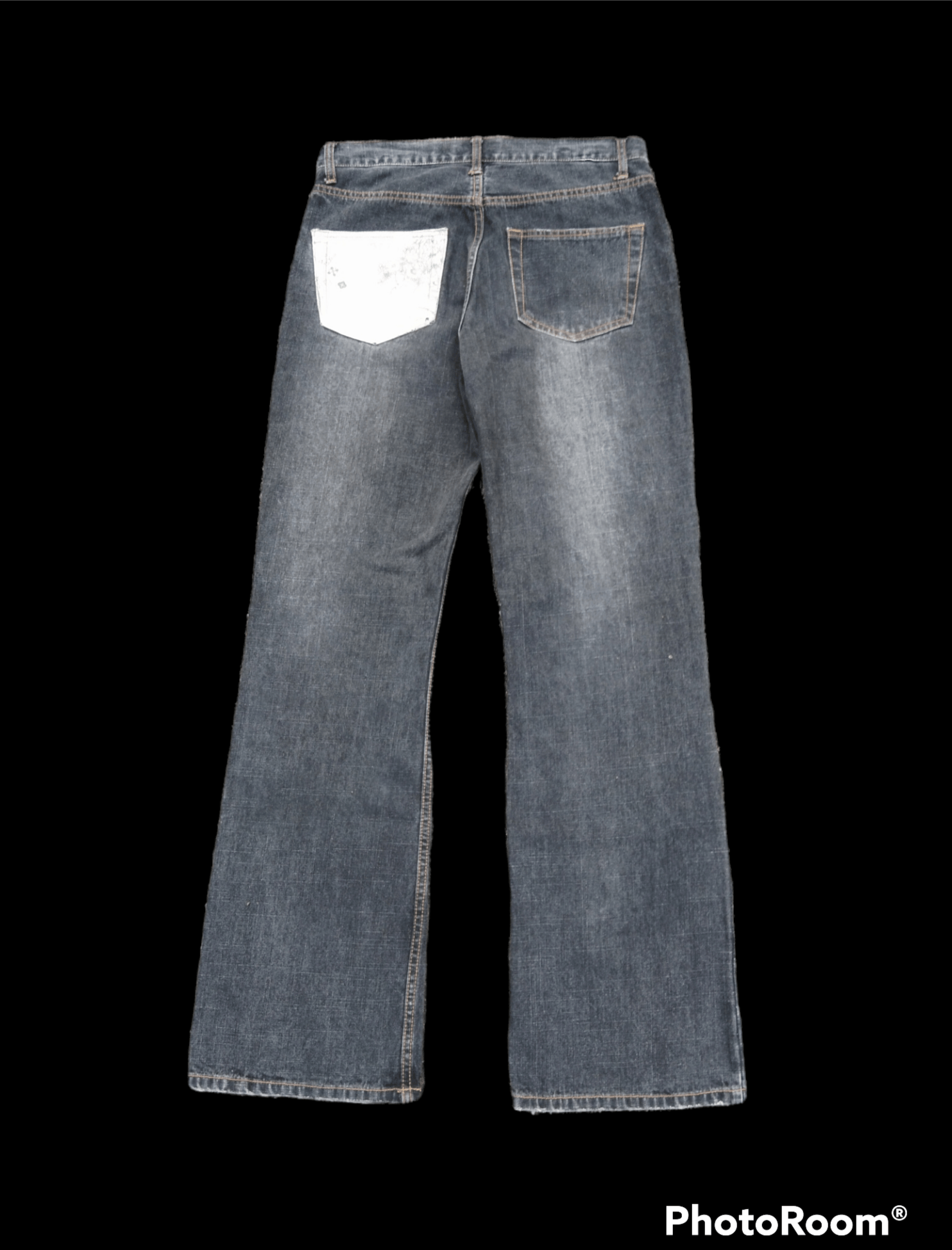 If Six Was Nine FLARE⚡DISTRESSED PACTHWORK FLORAL FREEBEAT DIAG DENIM PANTS Size US 30 / EU 46 - 2 Thumbnail