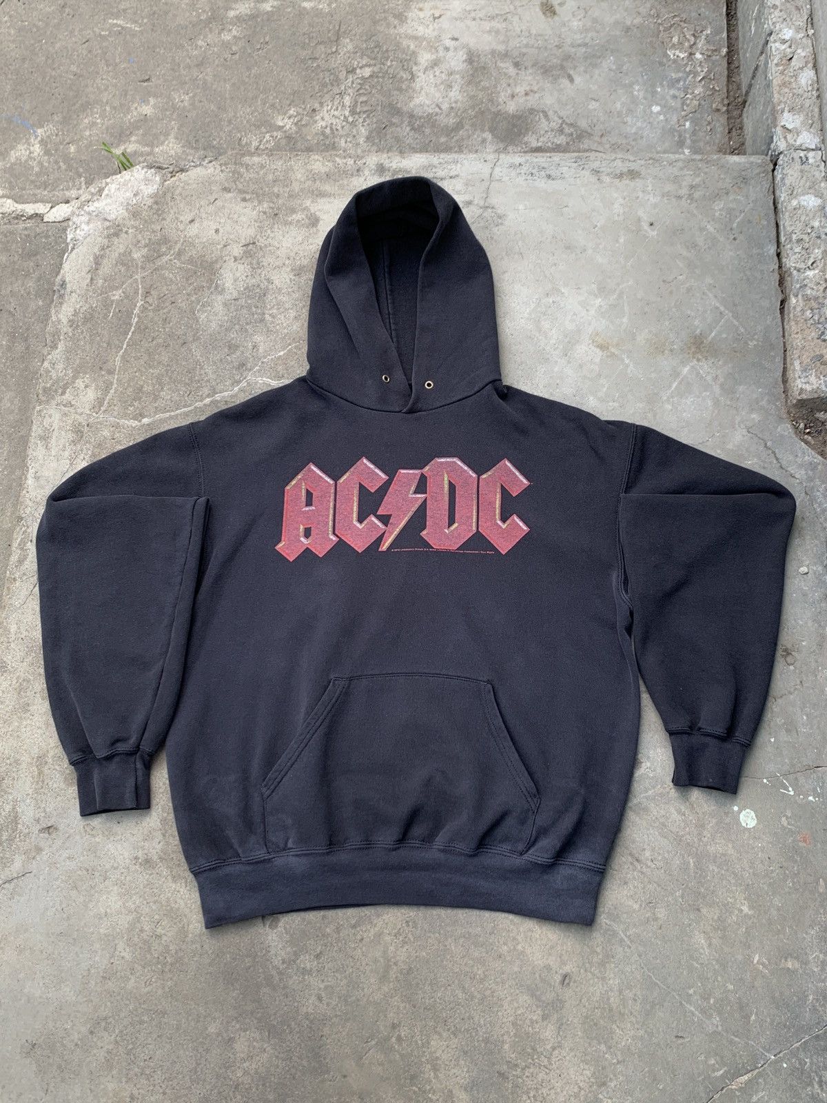 Band Tees Vintage boxy AC DC Hoodie Big ACDC Logo | Grailed