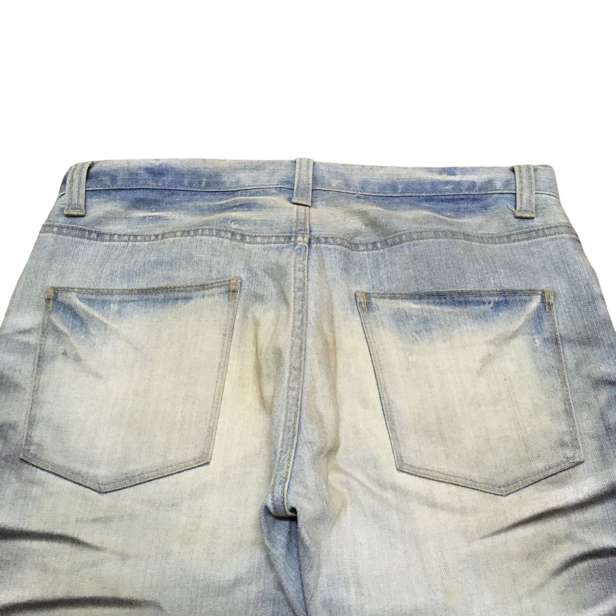 Le Grande Bleu (L.G.B.) Rare Design Vintage Brand Male & Co Flared Jeans 2000s Size US 33 - 4 Thumbnail
