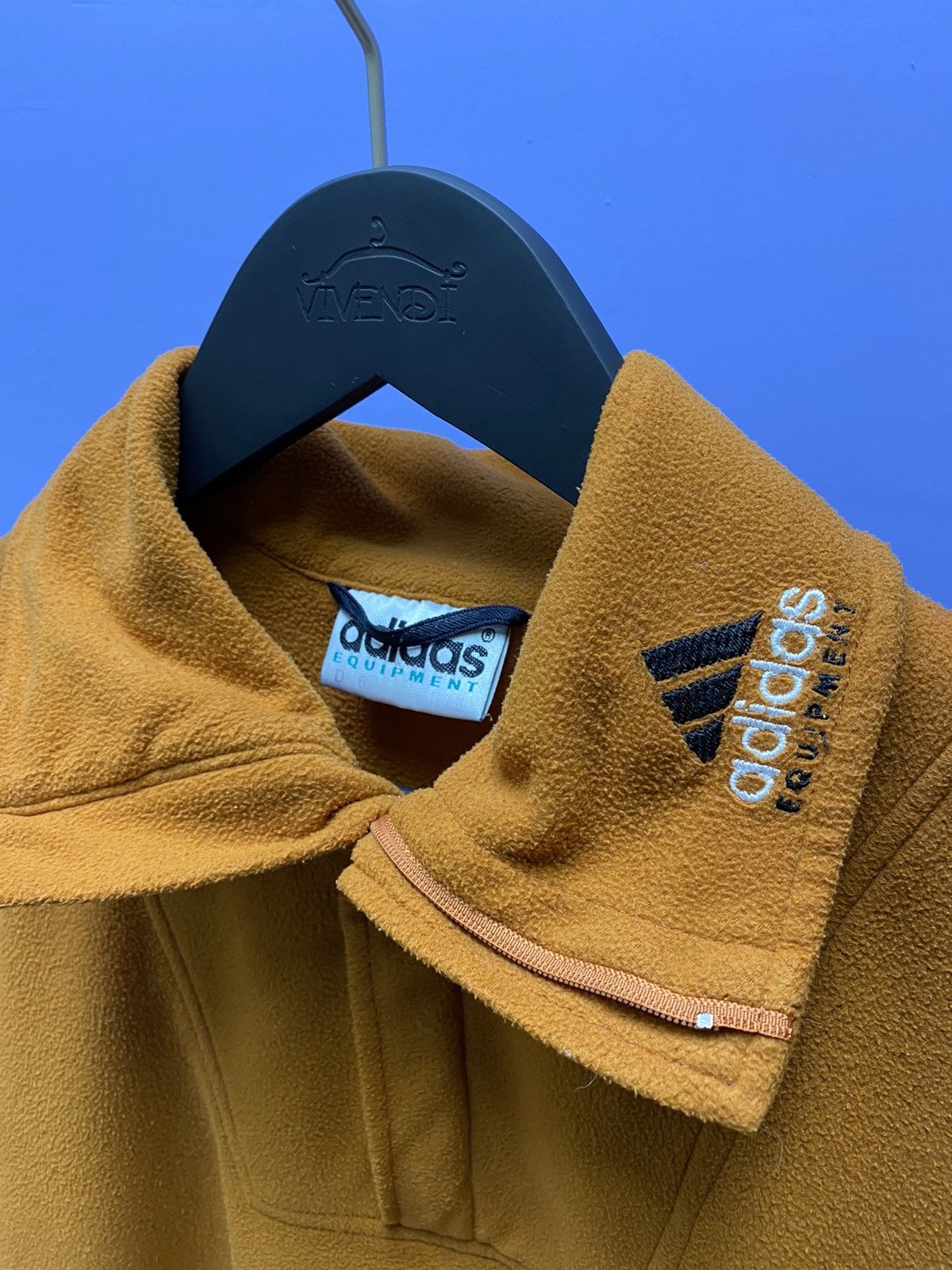 Adidas × Vintage Vintage Adidas Equipment Half Zip Fleece Sweatshirt Jacket Size US M / EU 48-50 / 2 - 7 Thumbnail