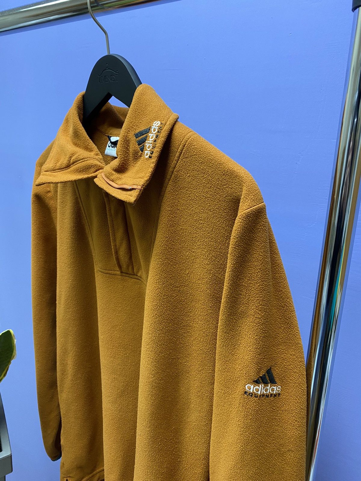 Adidas × Vintage Vintage Adidas Equipment Half Zip Fleece Sweatshirt Jacket Size US M / EU 48-50 / 2 - 5 Thumbnail