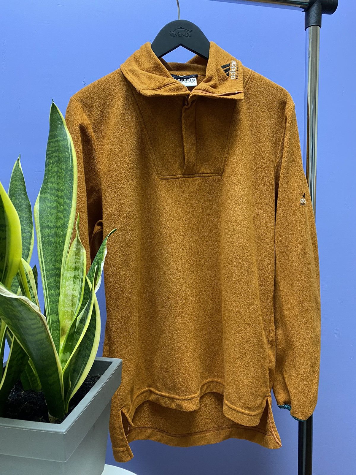 Adidas × Vintage Vintage Adidas Equipment Half Zip Fleece Sweatshirt Jacket Size US M / EU 48-50 / 2 - 3 Thumbnail
