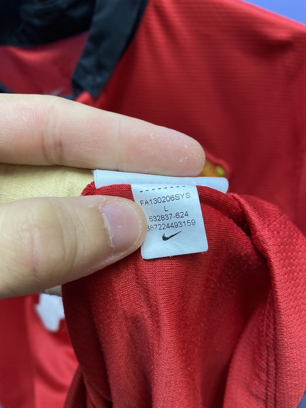 Nike Manchester United 2013 2014 Home Soccer Jersey Football Size US L / EU 52-54 / 3 - 13 Thumbnail