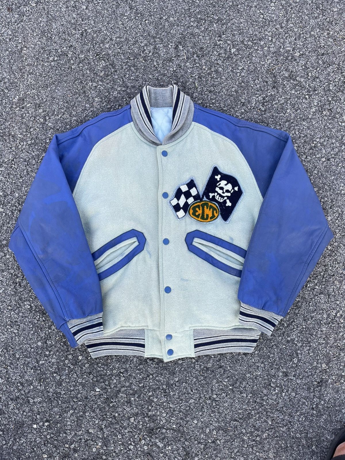 Japanese Brand Vintage Motor Crazy Electric Cabaret Varsity Jacket Size US L / EU 52-54 / 3 - 2 Thumbnail