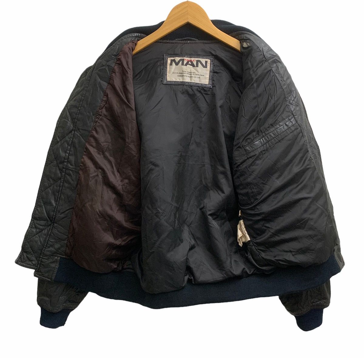 Kansai Yamamoto 🇯🇵 Vintage Kansai Man Leather Bomber Jacket Size US M / EU 48-50 / 2 - 4 Thumbnail