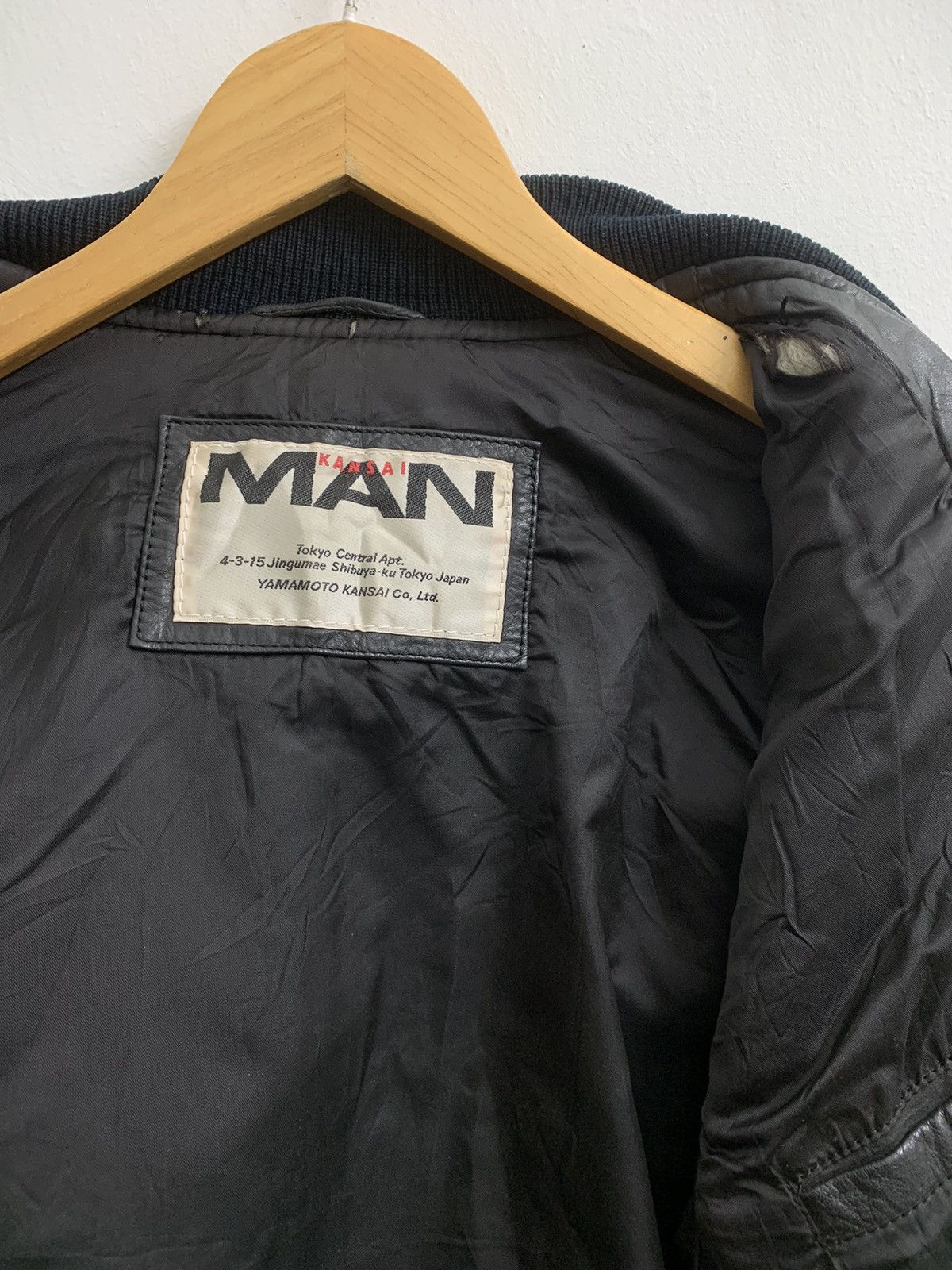 Kansai Yamamoto 🇯🇵 Vintage Kansai Man Leather Bomber Jacket Size US M / EU 48-50 / 2 - 5 Thumbnail