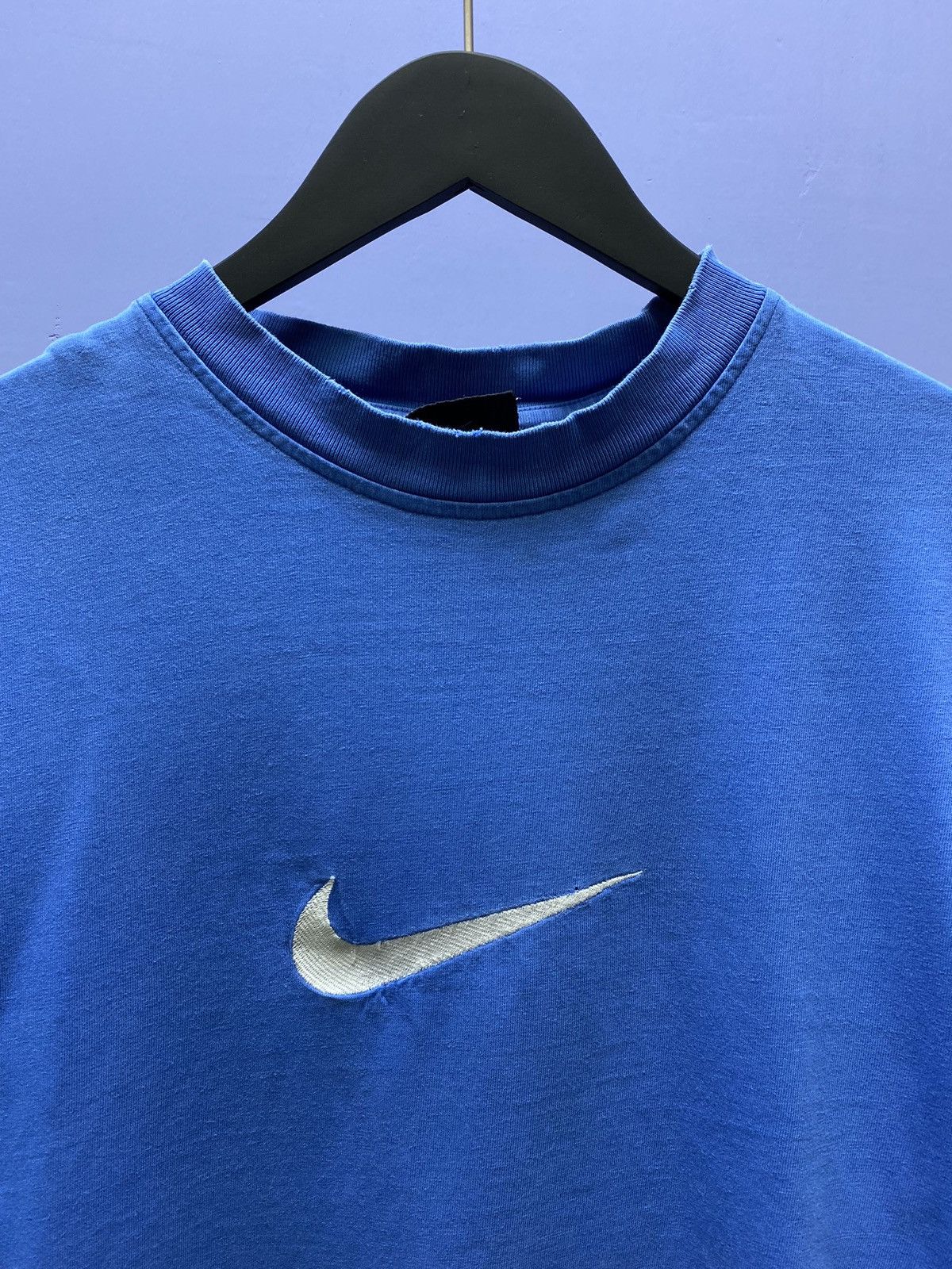 Vintage Vintage 90s Nike Big Centre Logo T Shirt Men’s Blue M Size US M / EU 48-50 / 2 - 8 Thumbnail